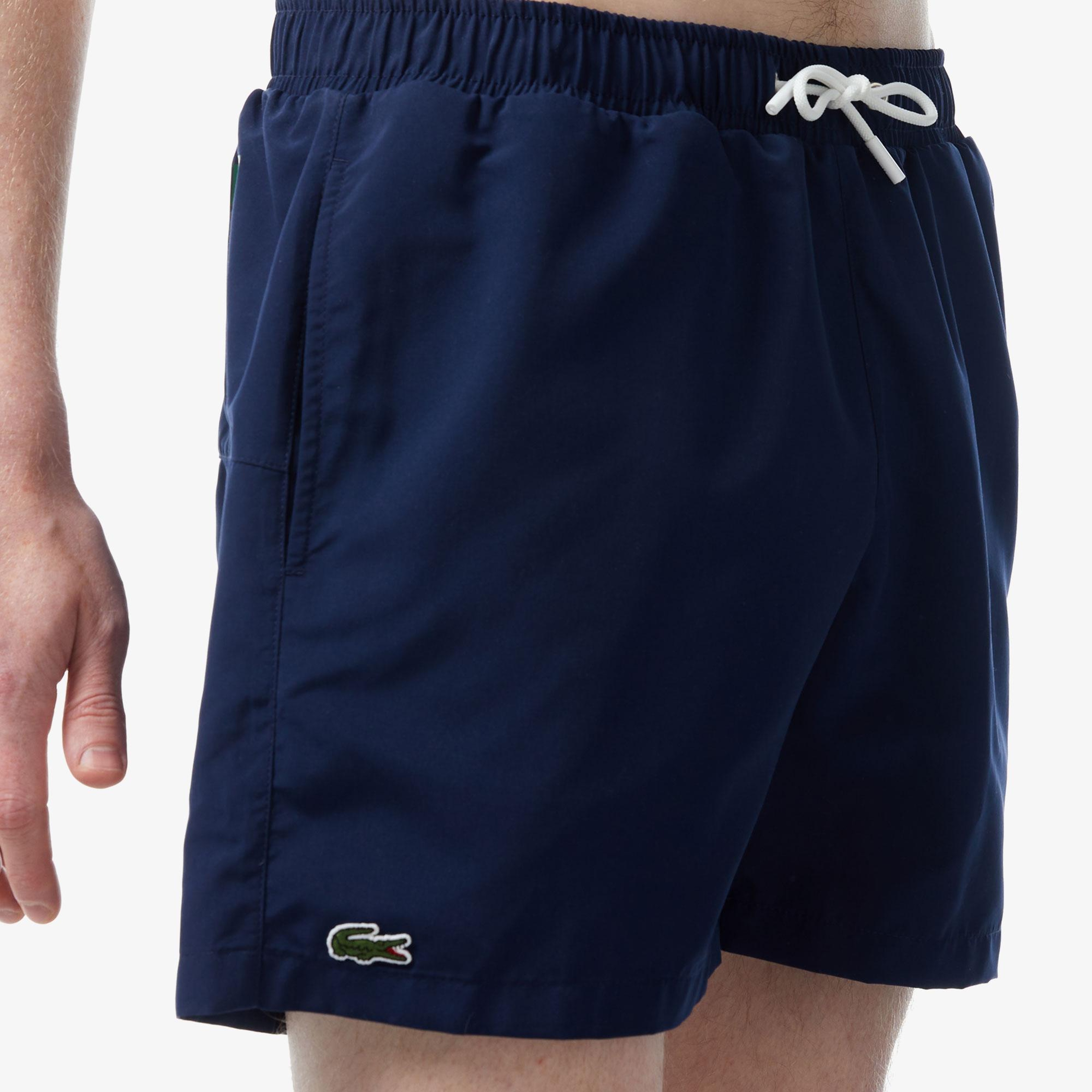 Lacoste Baskılı Erkek Lacivert Deniz Şortu