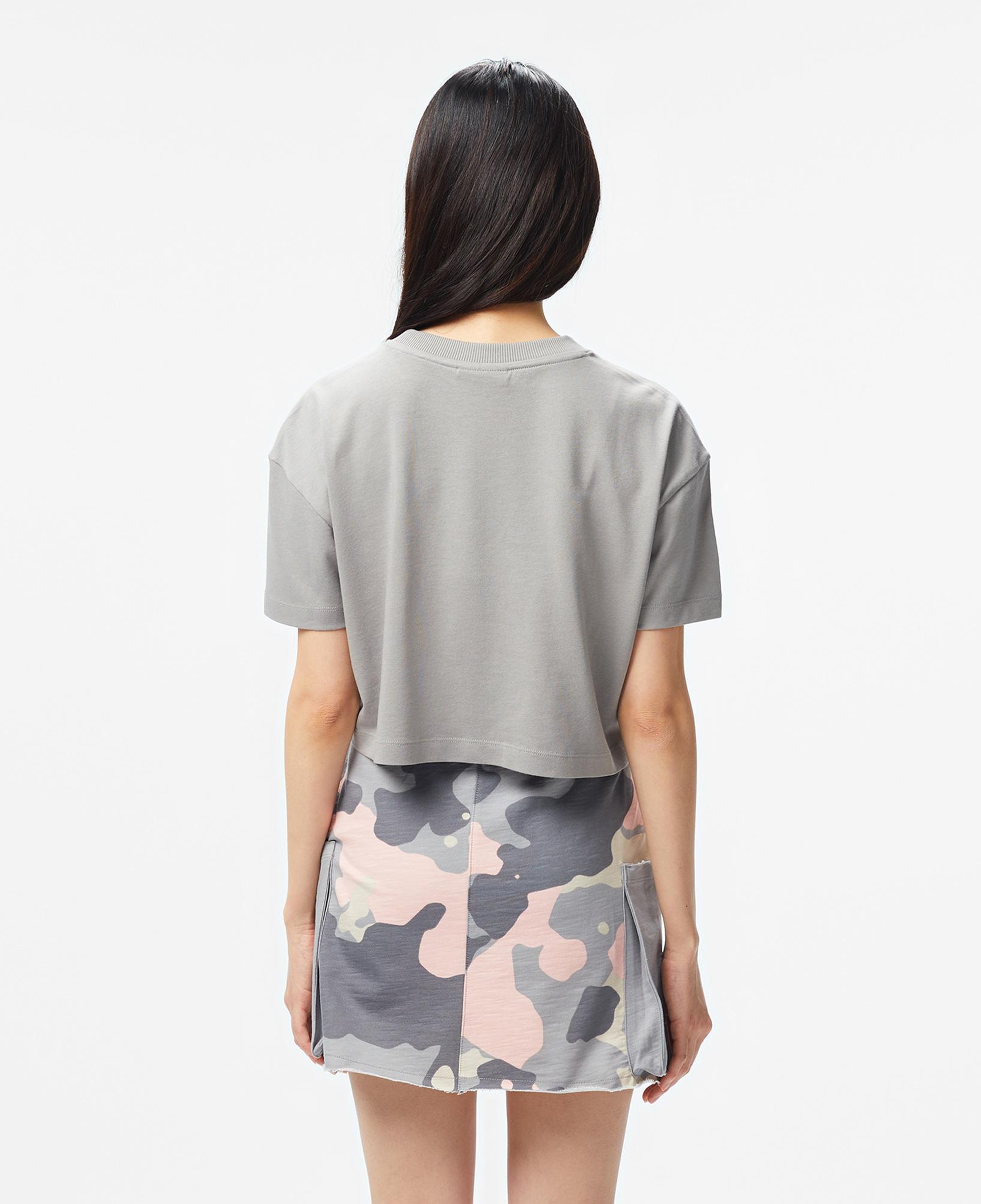 UNITED4 Classic Kadın Gri Crop T-Shirt