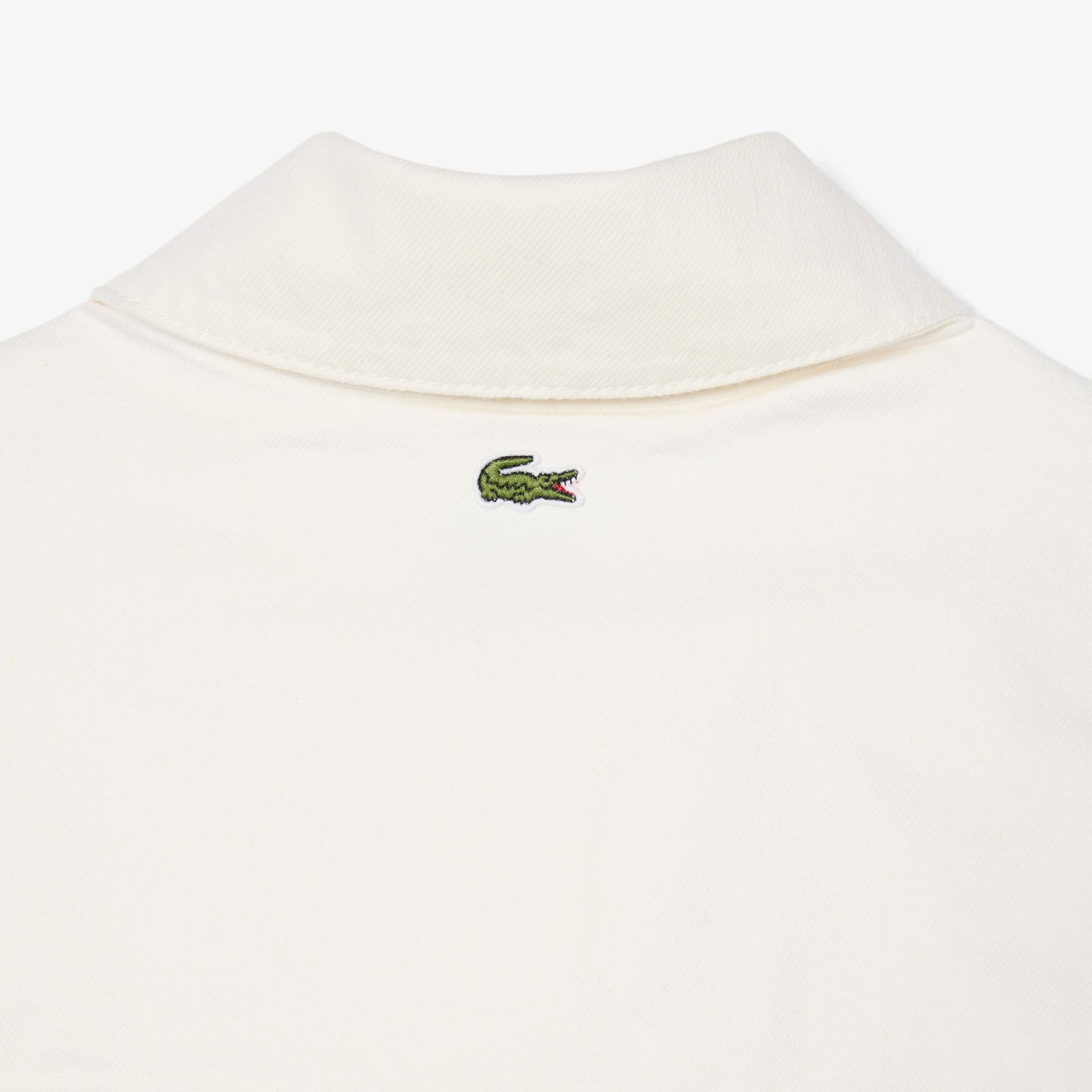 Lacoste Kadın Oversize Fit Kısa Kollu Polo Yaka Denim Beyaz Gömlek