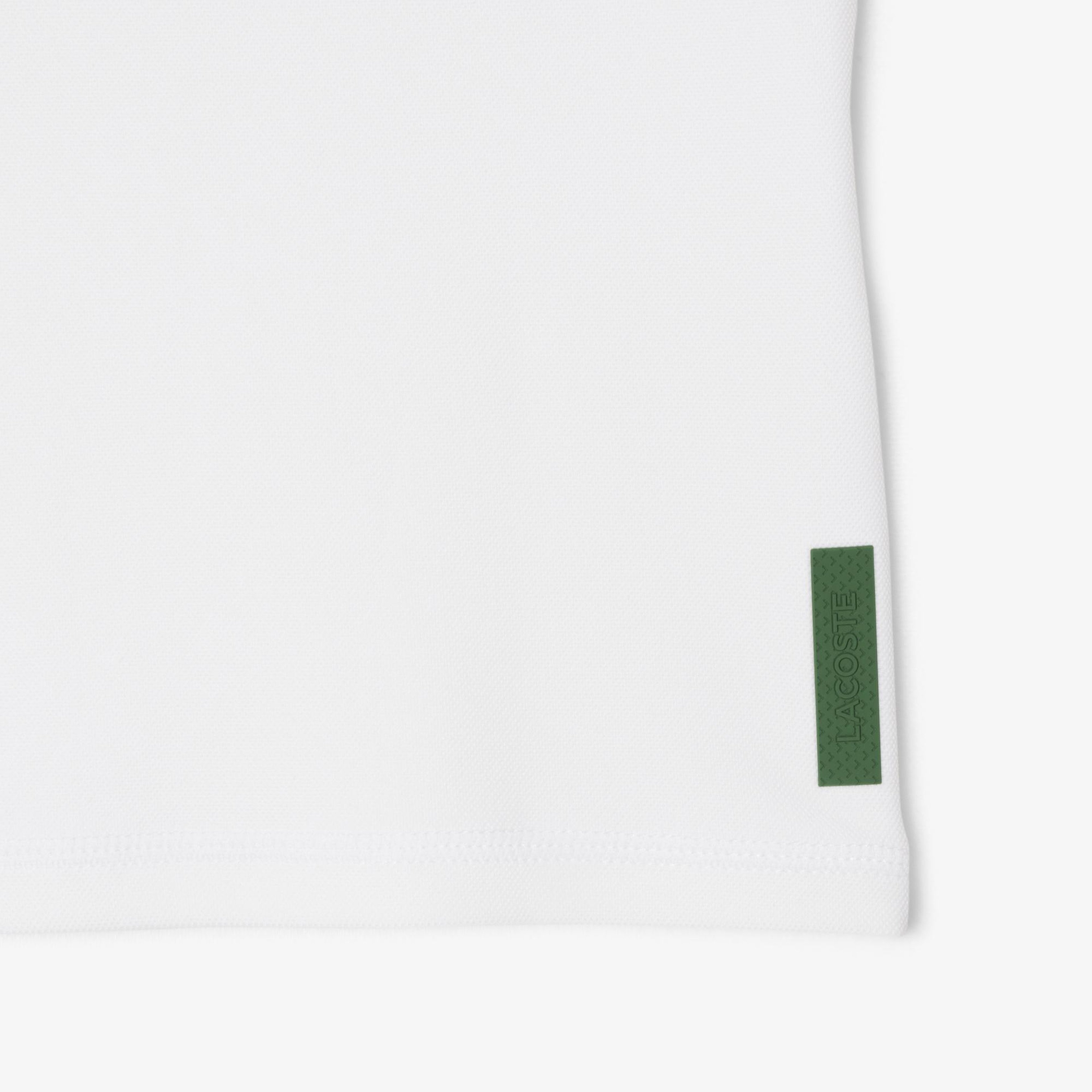 Lacoste Kadın Slim Fit Kolsuz Bisiklet Yaka Beyaz T-Shirt