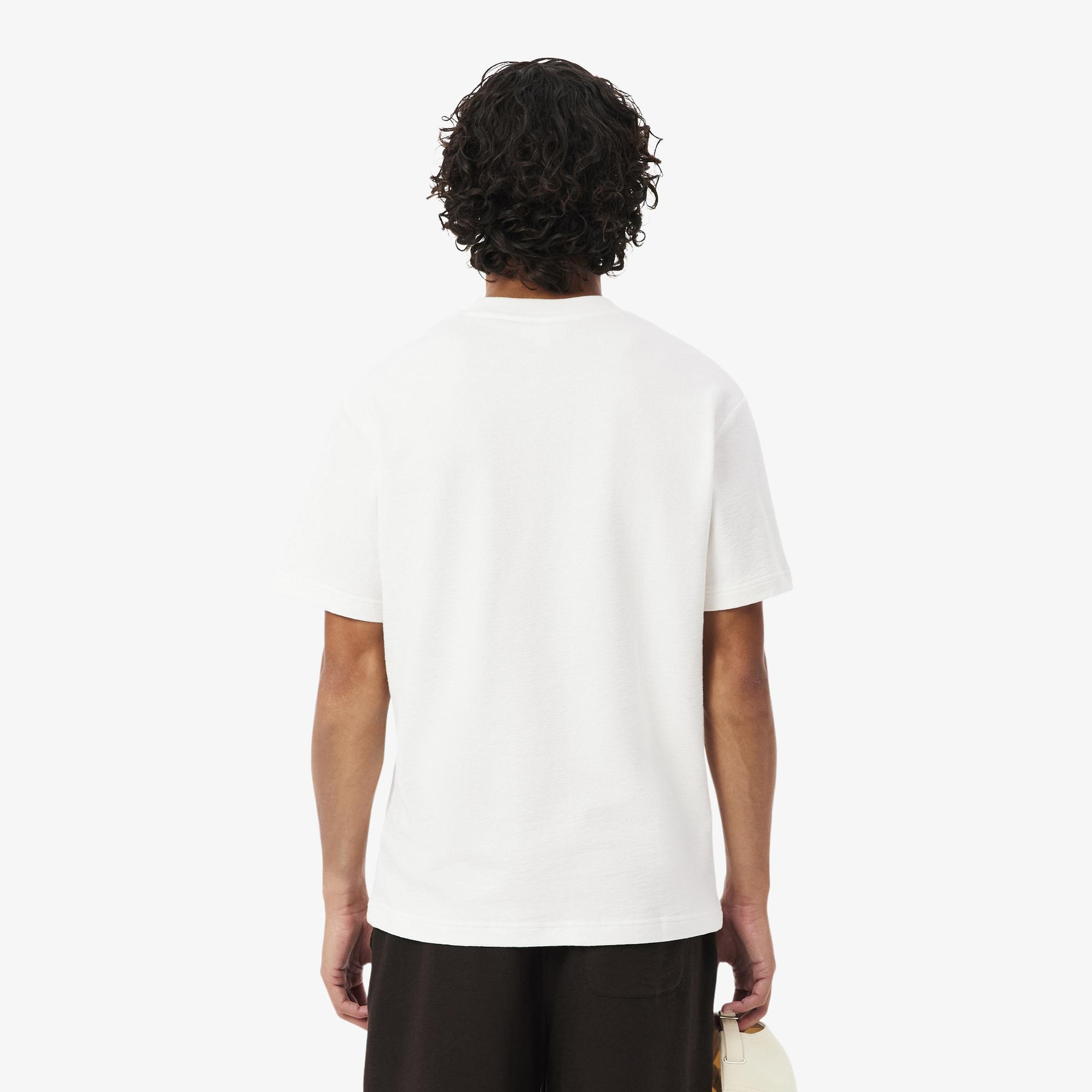 Lacoste Erkek Classic Fit Bisiklet Yaka Beyaz T-Shirt