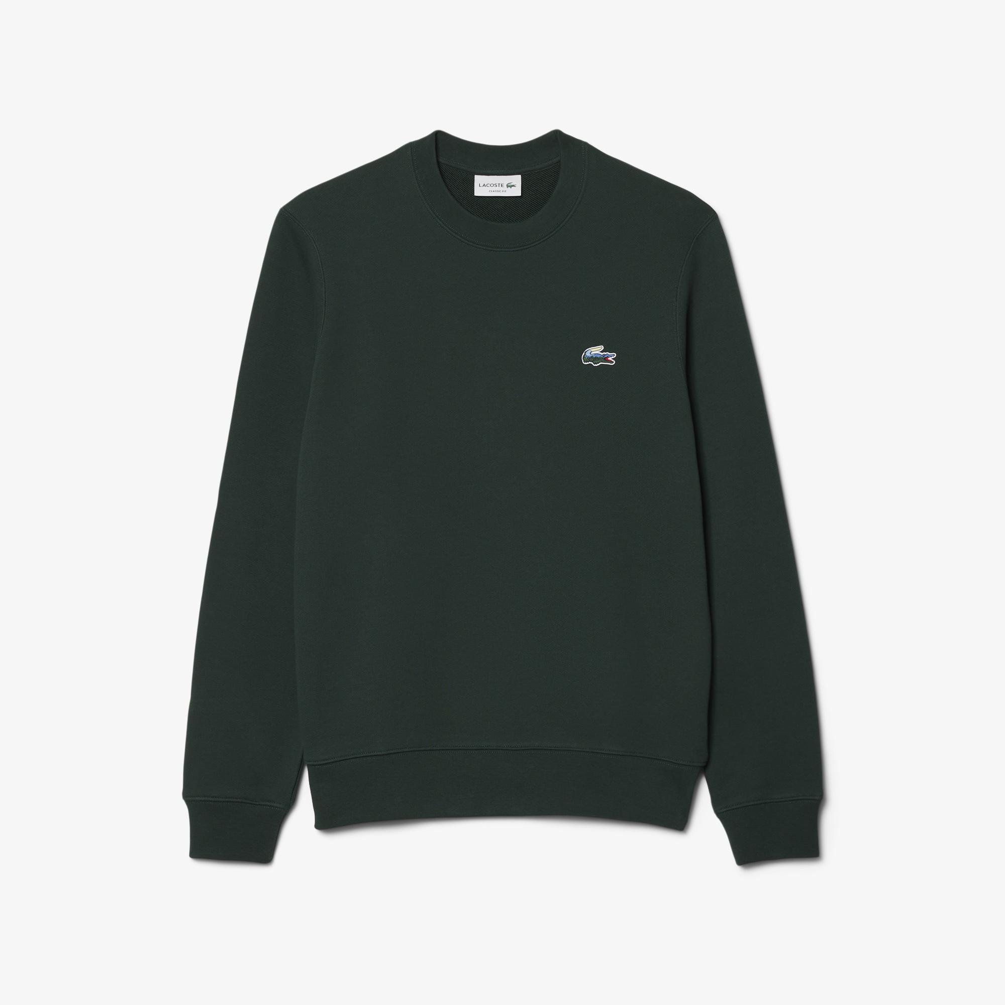 Lacoste Crocodile Fleece Erkek Yeşil Sweatshirt