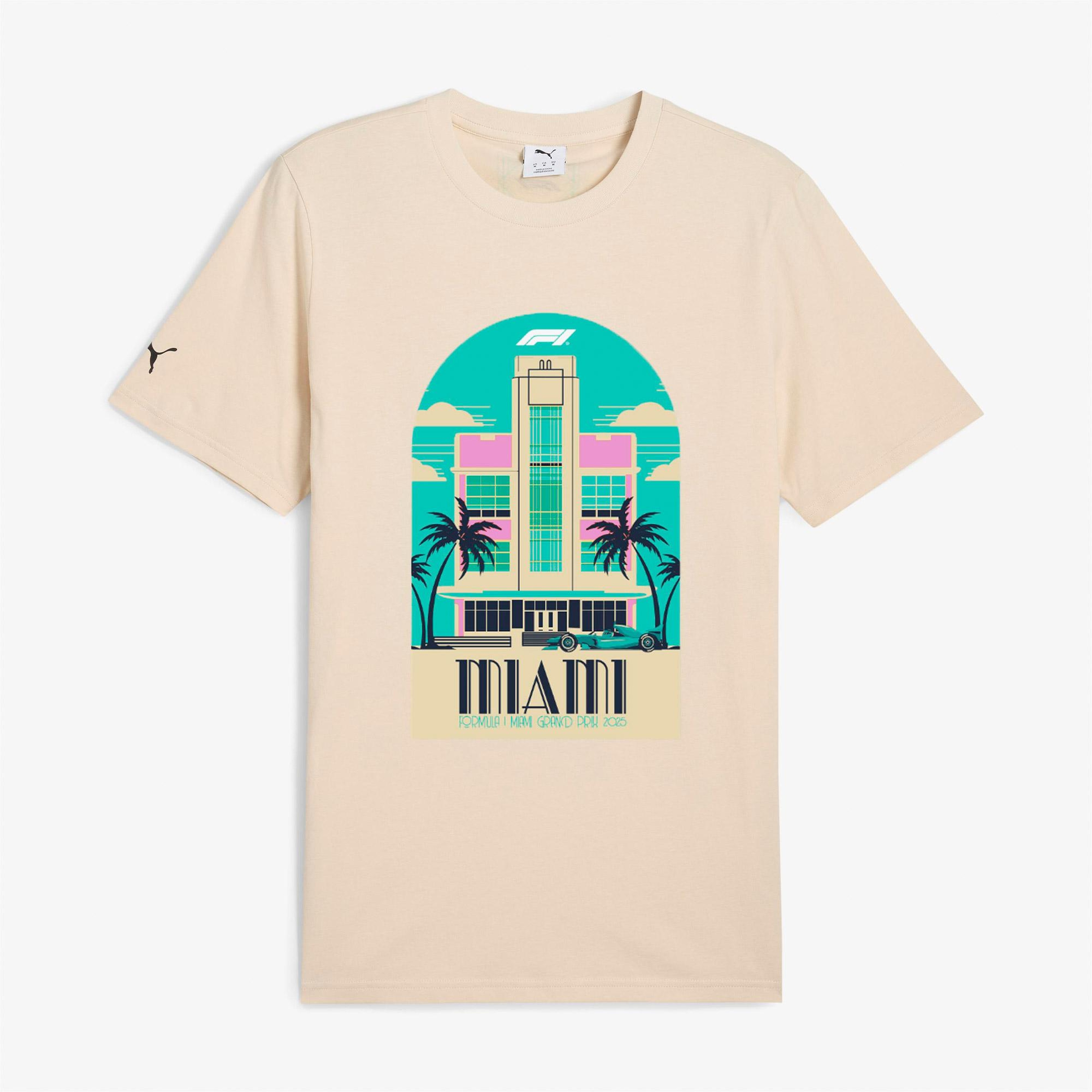 Puma F1 Miami Erkek Krem T-Shirt