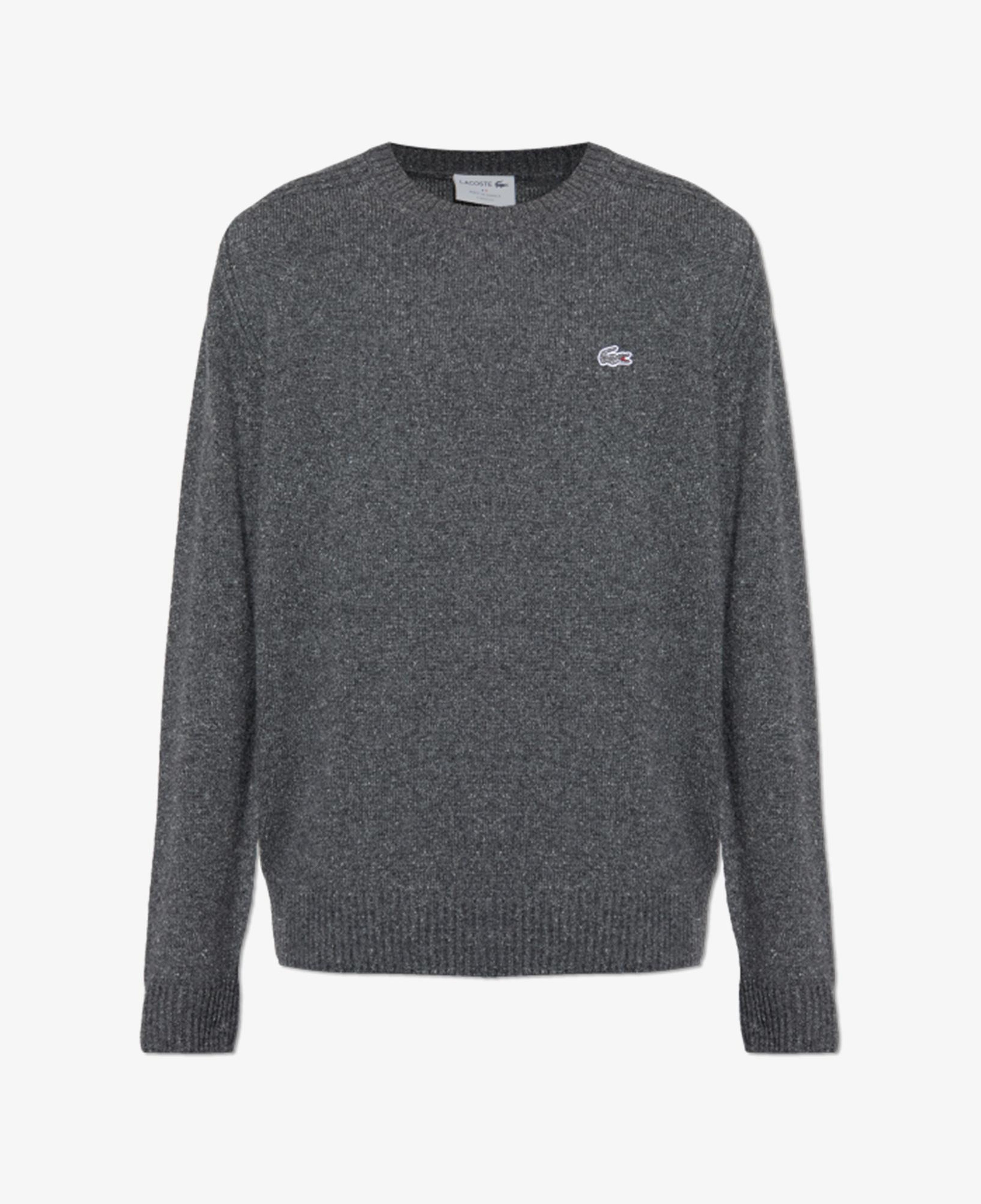 Lacoste Made Slub Erkek Gri Yün Karışımlı Kazak