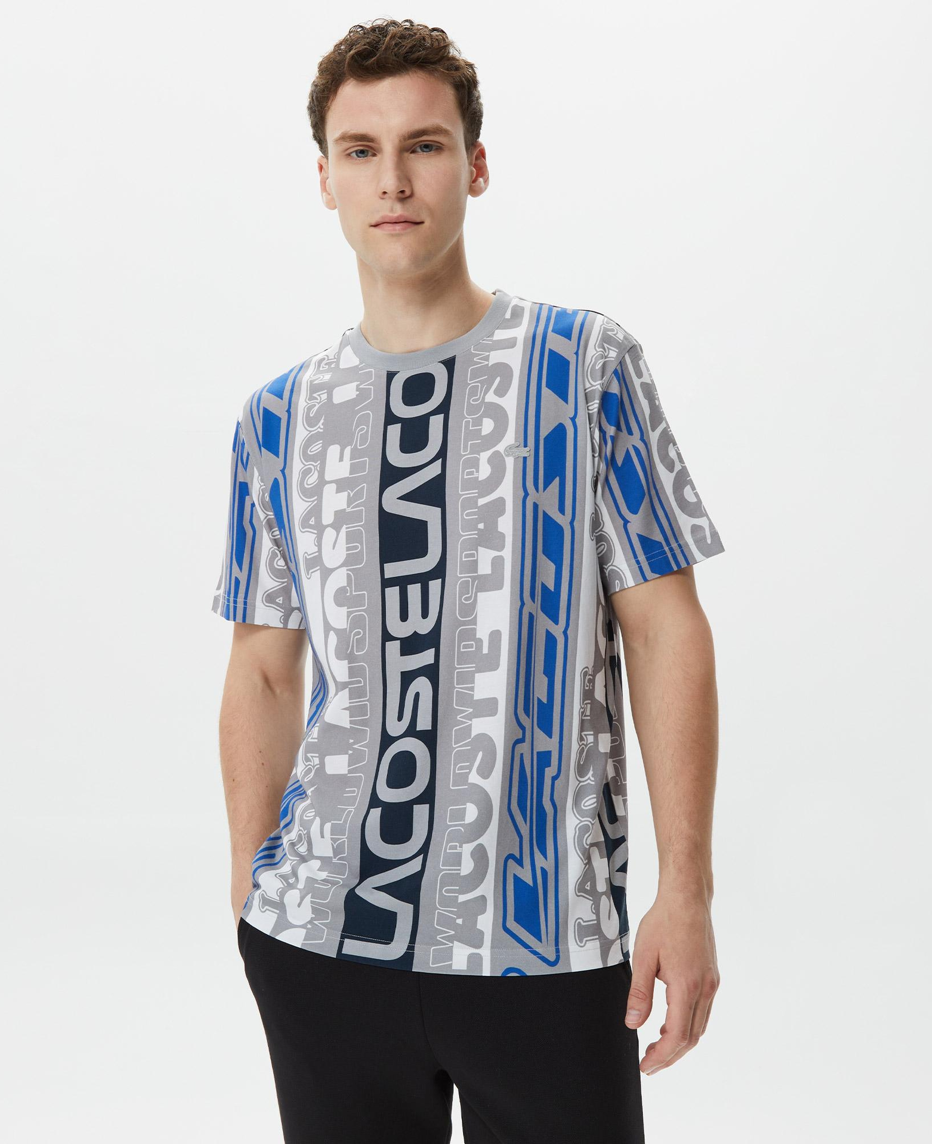 Erkek Regular Fit Bisiklet Yaka Baskılı Gri T-Shirt