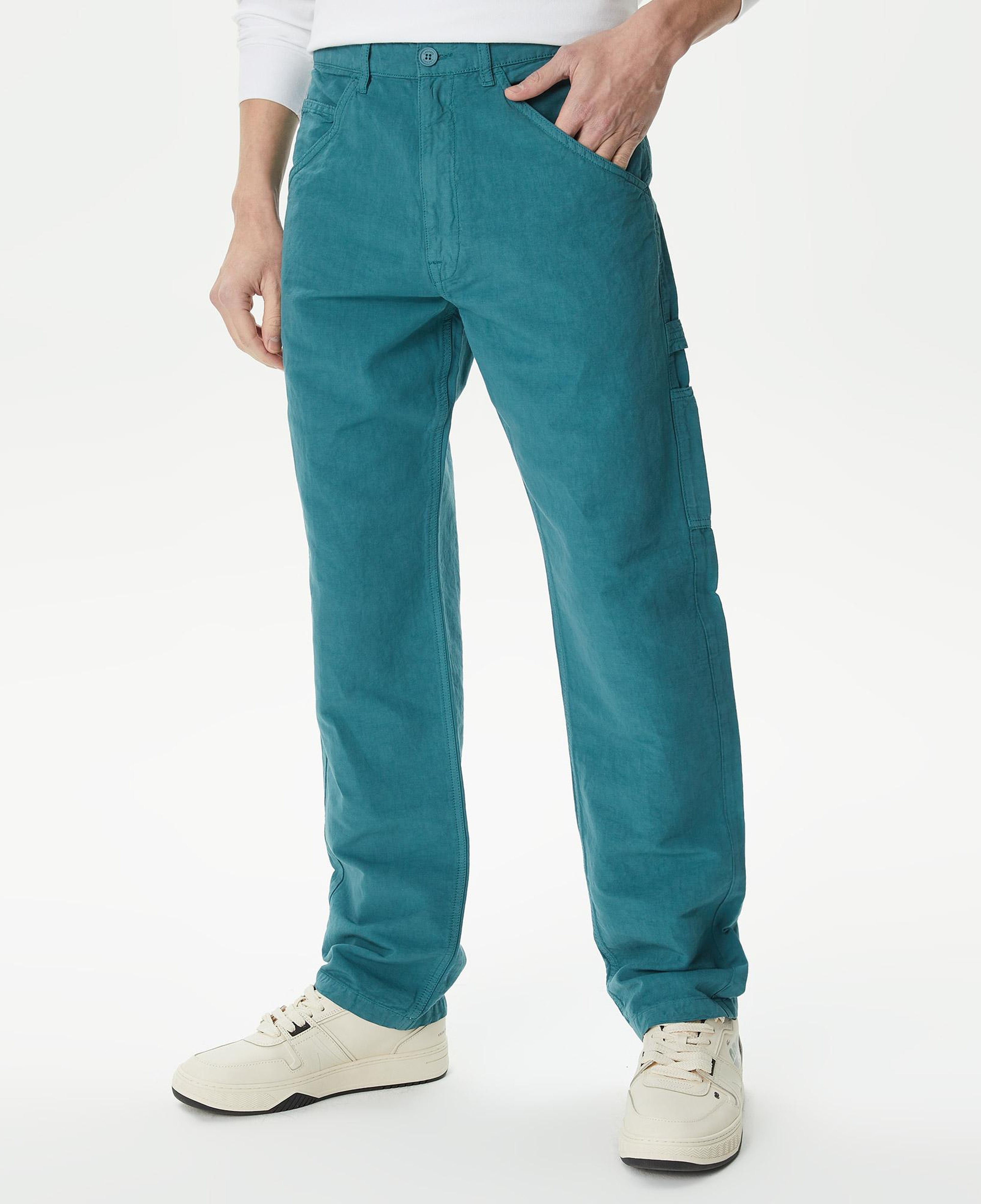 Erkek Relaxed Fit Mavi Pantolon