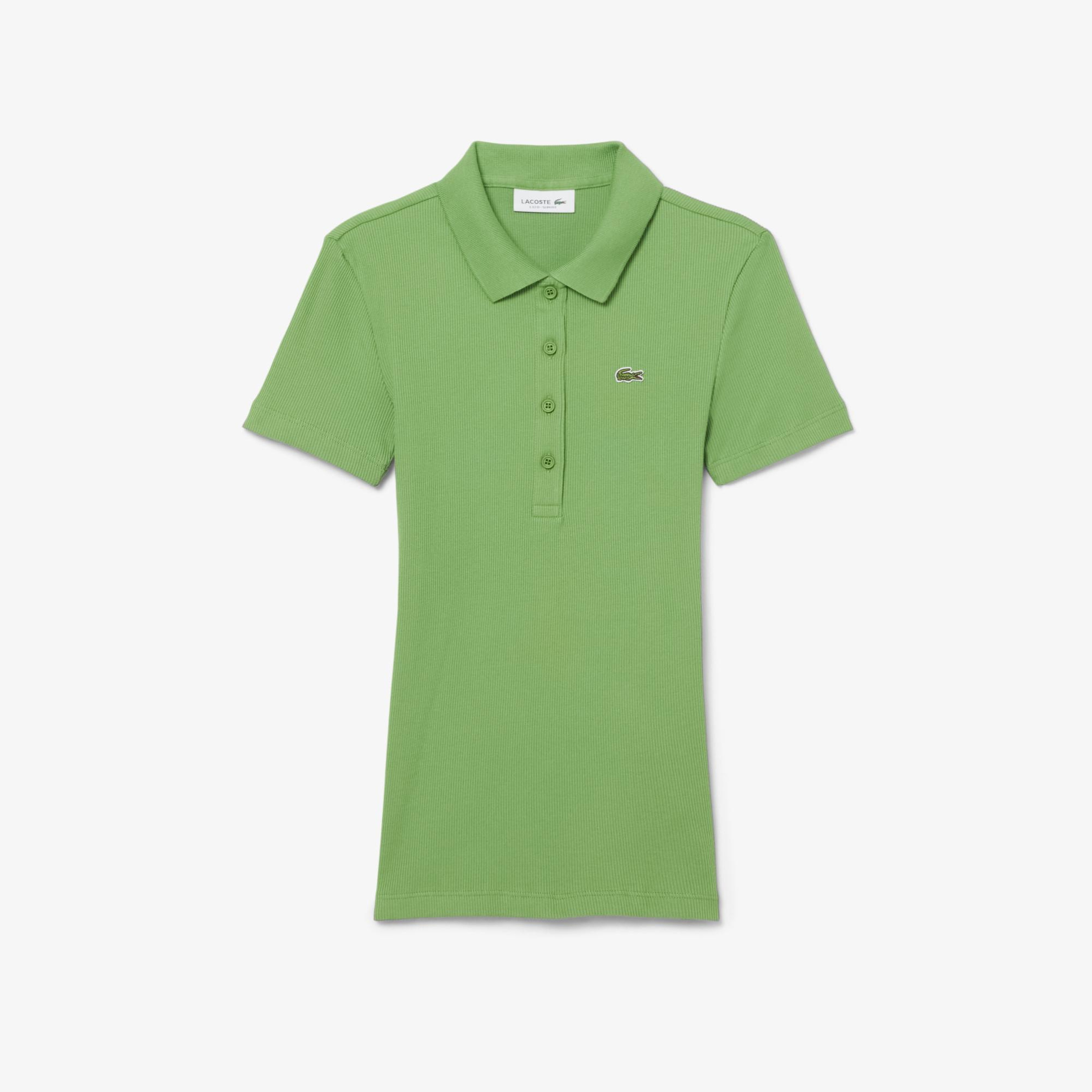 Lacoste L.12.D Kadın Slim Fit Yeşil Polo