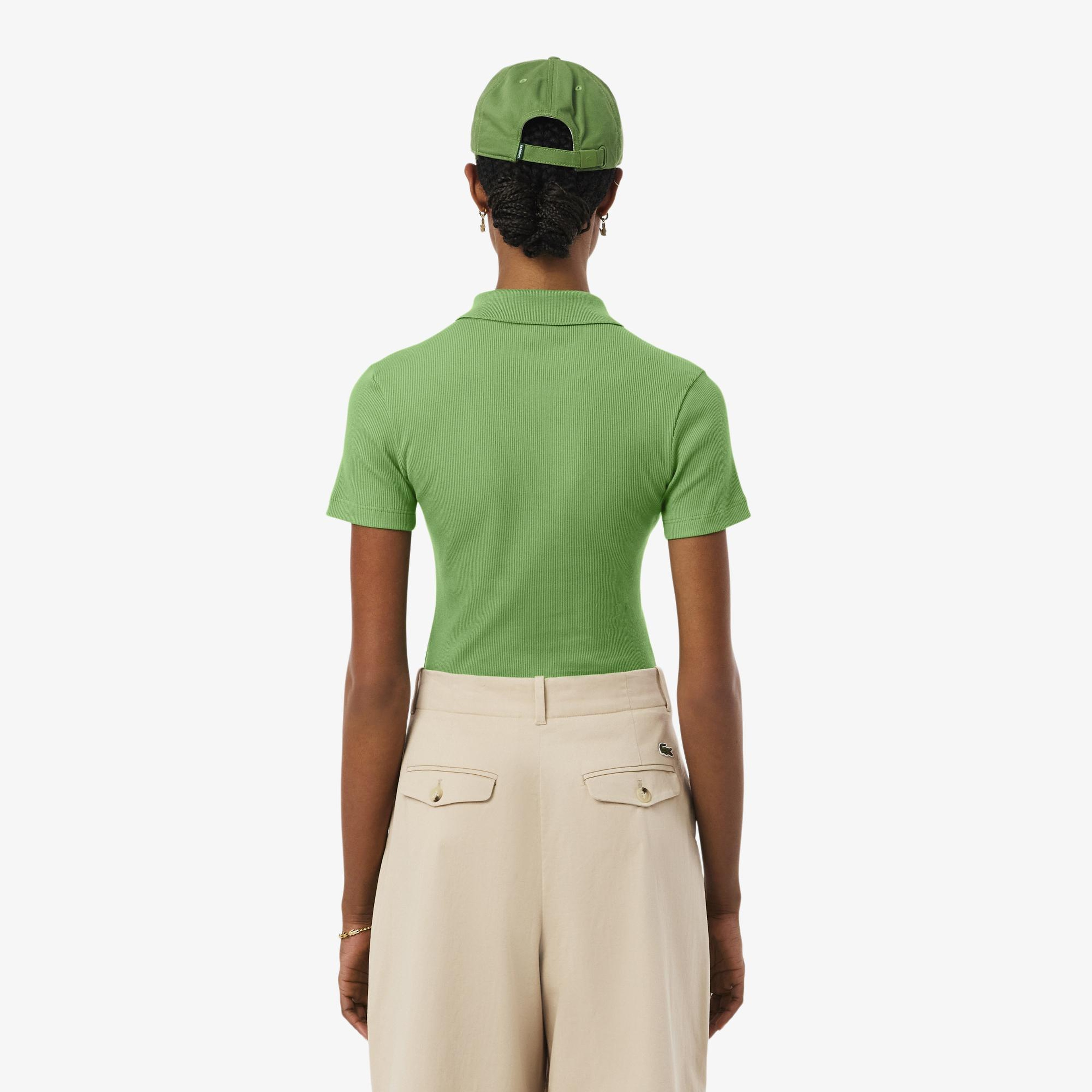 Lacoste L.12.D Kadın Slim Fit Yeşil Polo