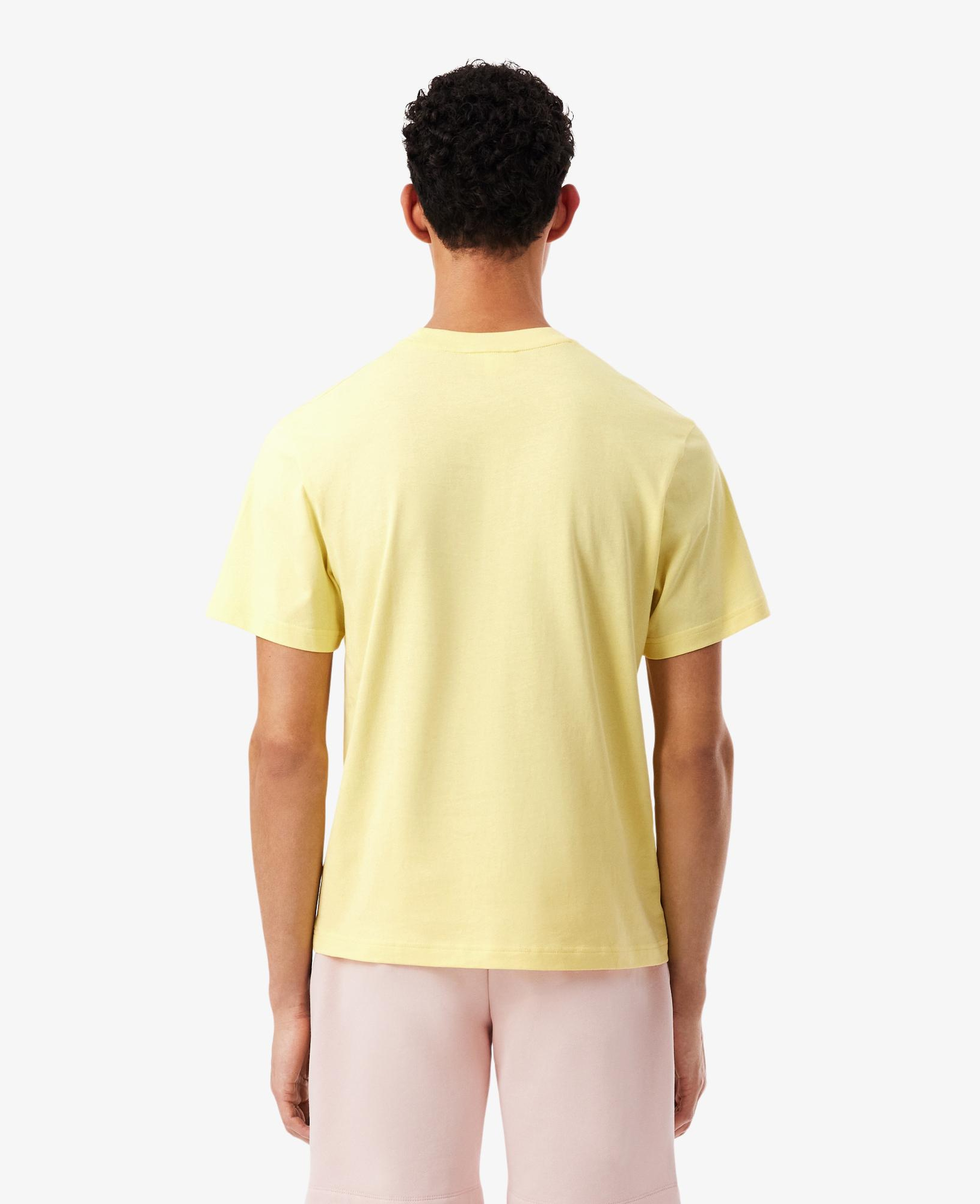 Erkek Classic Fit Bisiklet Yaka Sarı T-Shirt