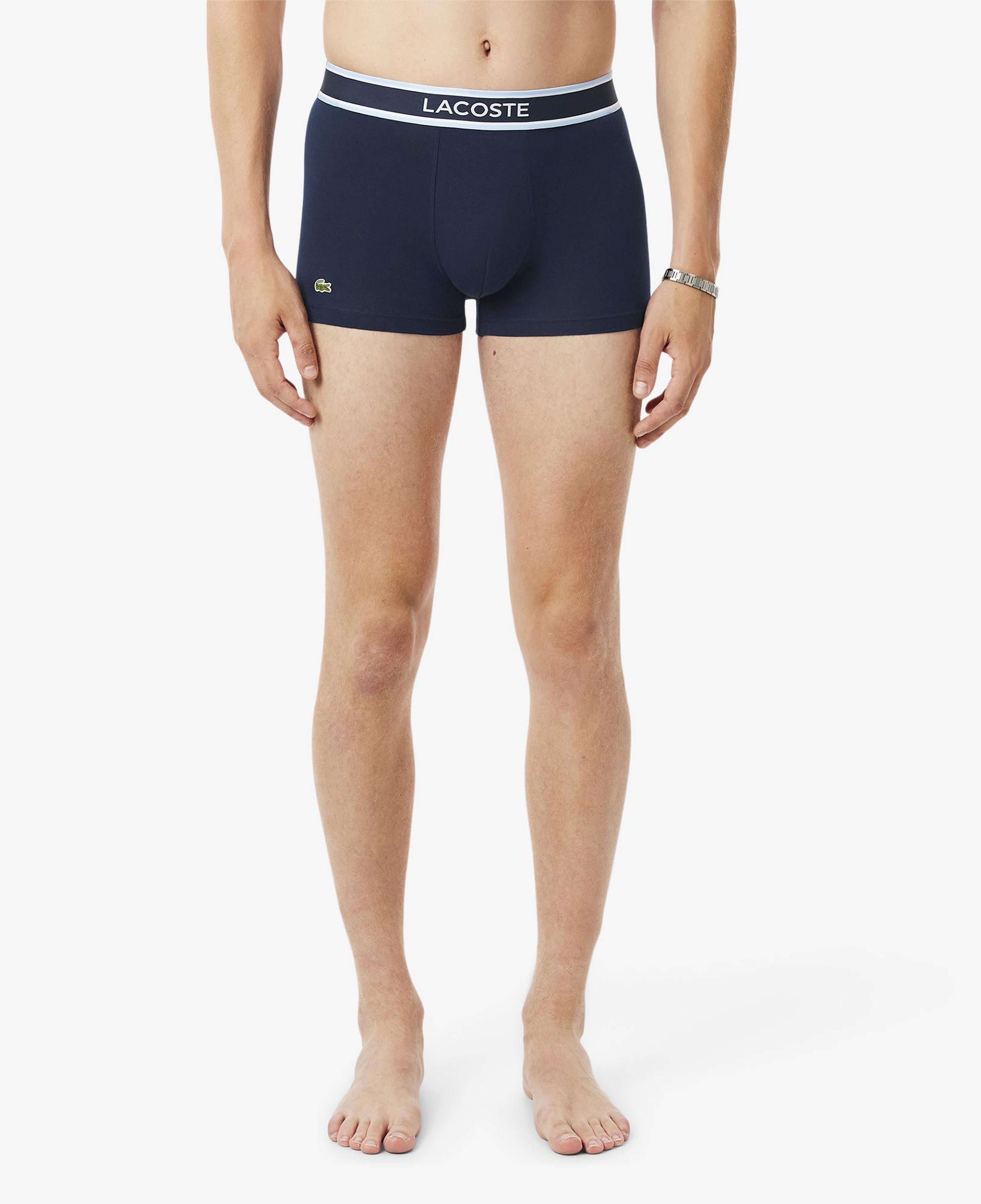 Erkek Monogram 3'lü Lacivert Boxer