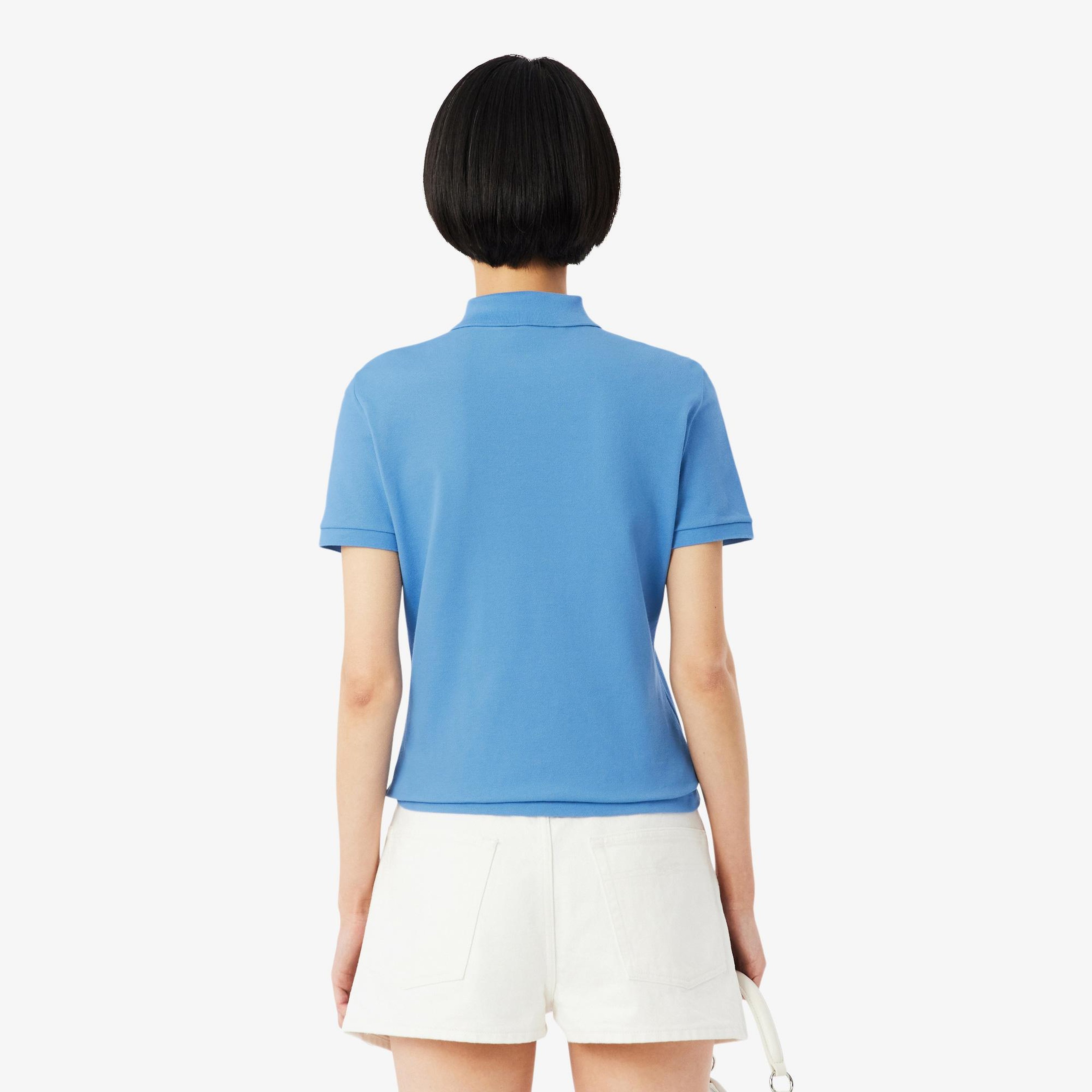 Lacoste L.12.D Kadın Slim Fit Mavi Polo