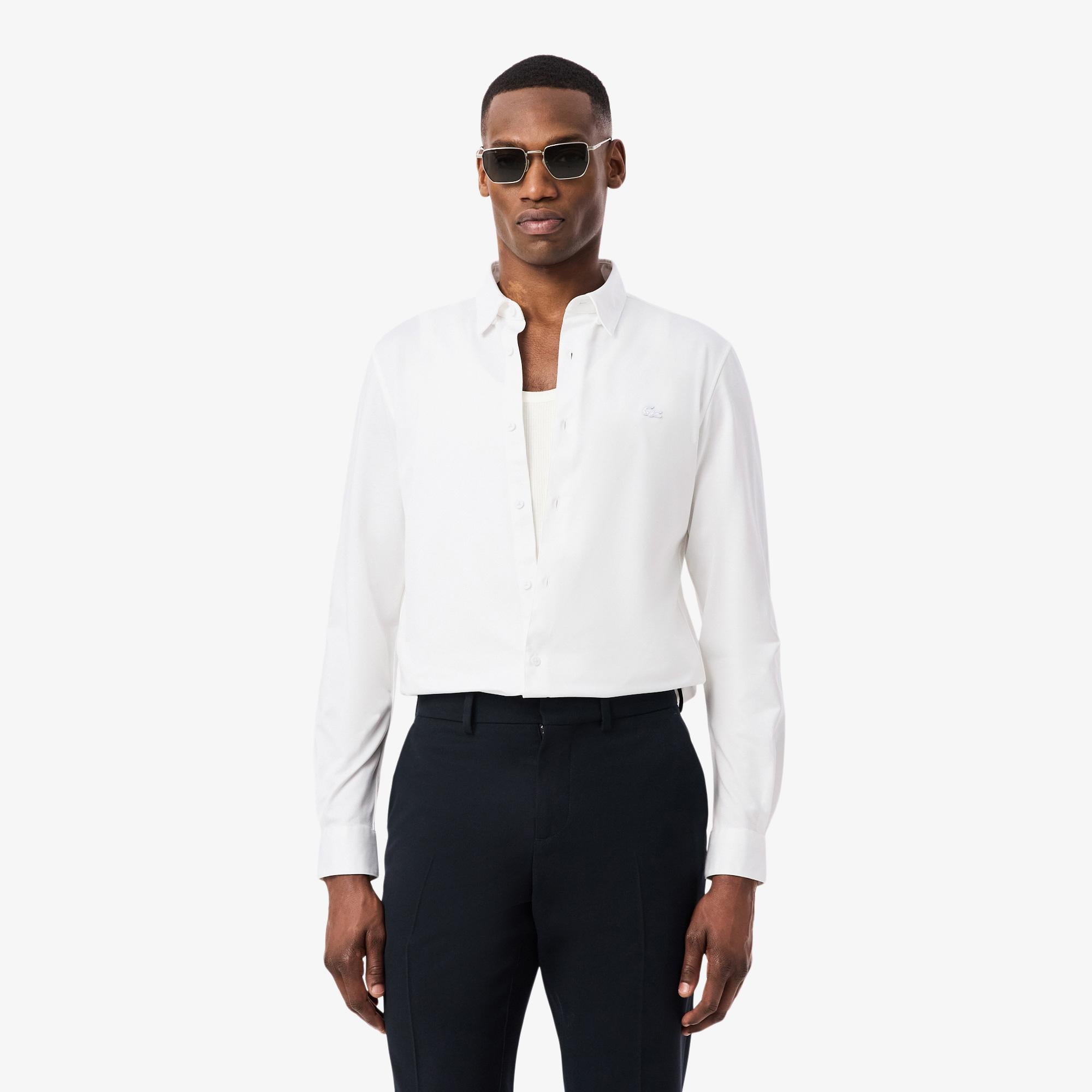 Lacoste Erkek Slim Fit Beyaz Gömlek