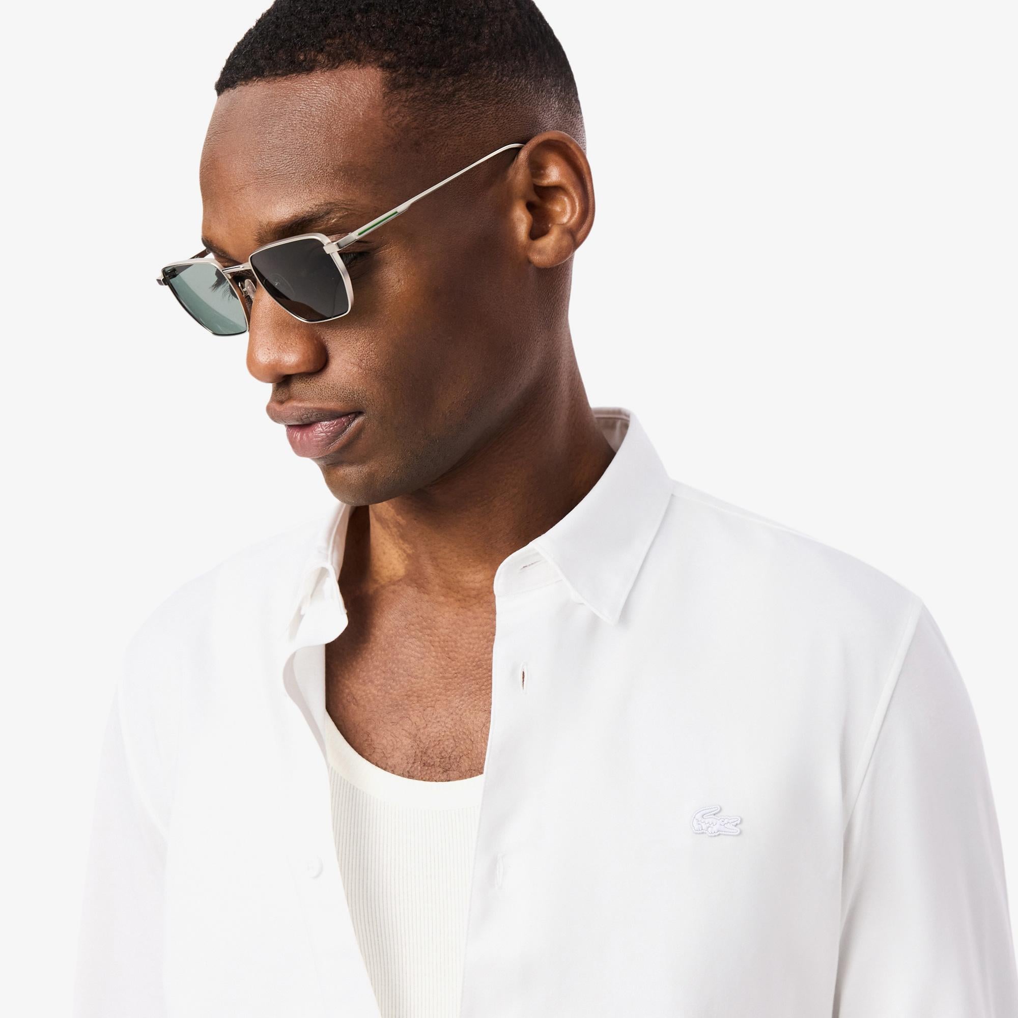 Lacoste Erkek Slim Fit Beyaz Gömlek