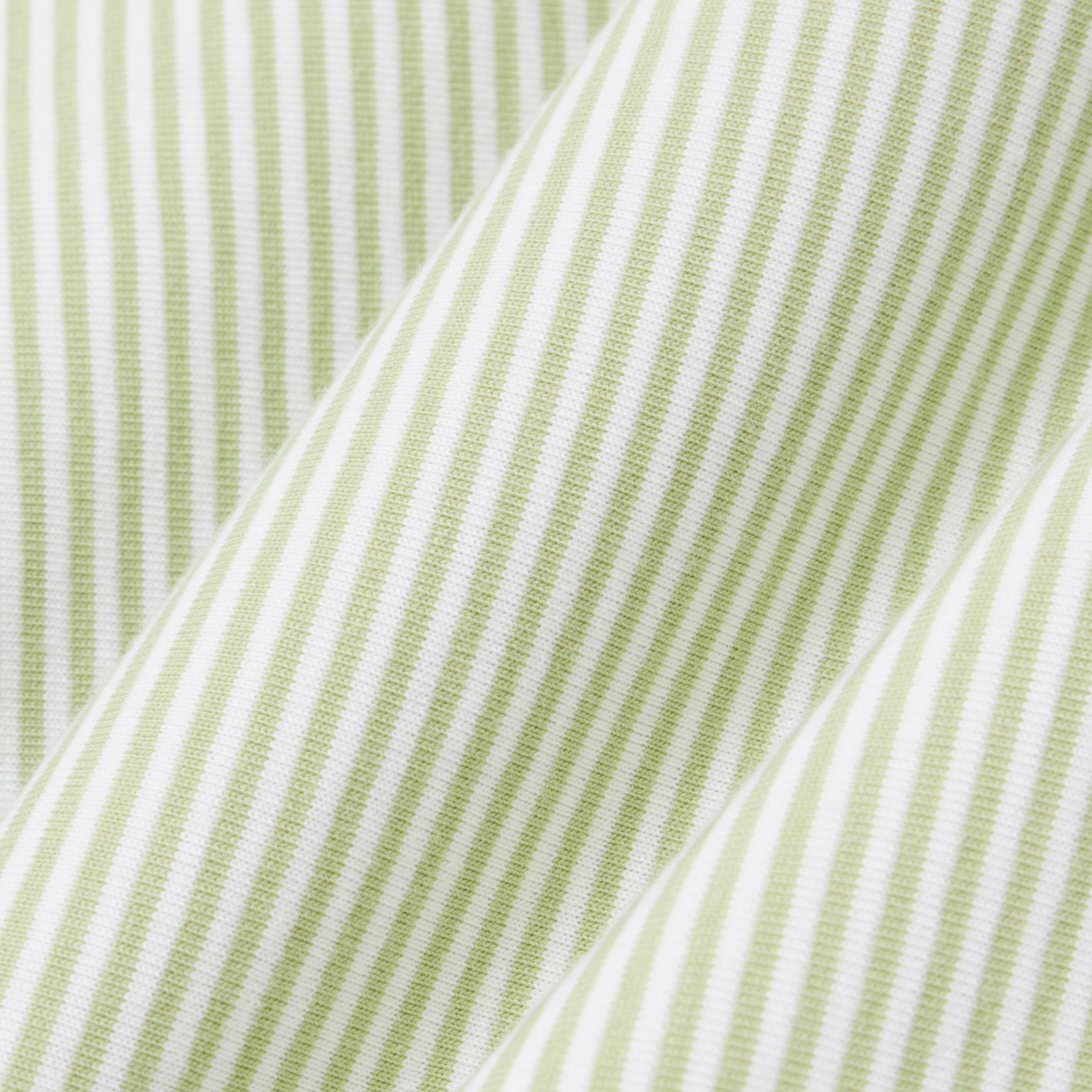 Lacoste Kadın Regular Fit Bisiklet Yaka Çizgili Yeşil T-Shirt