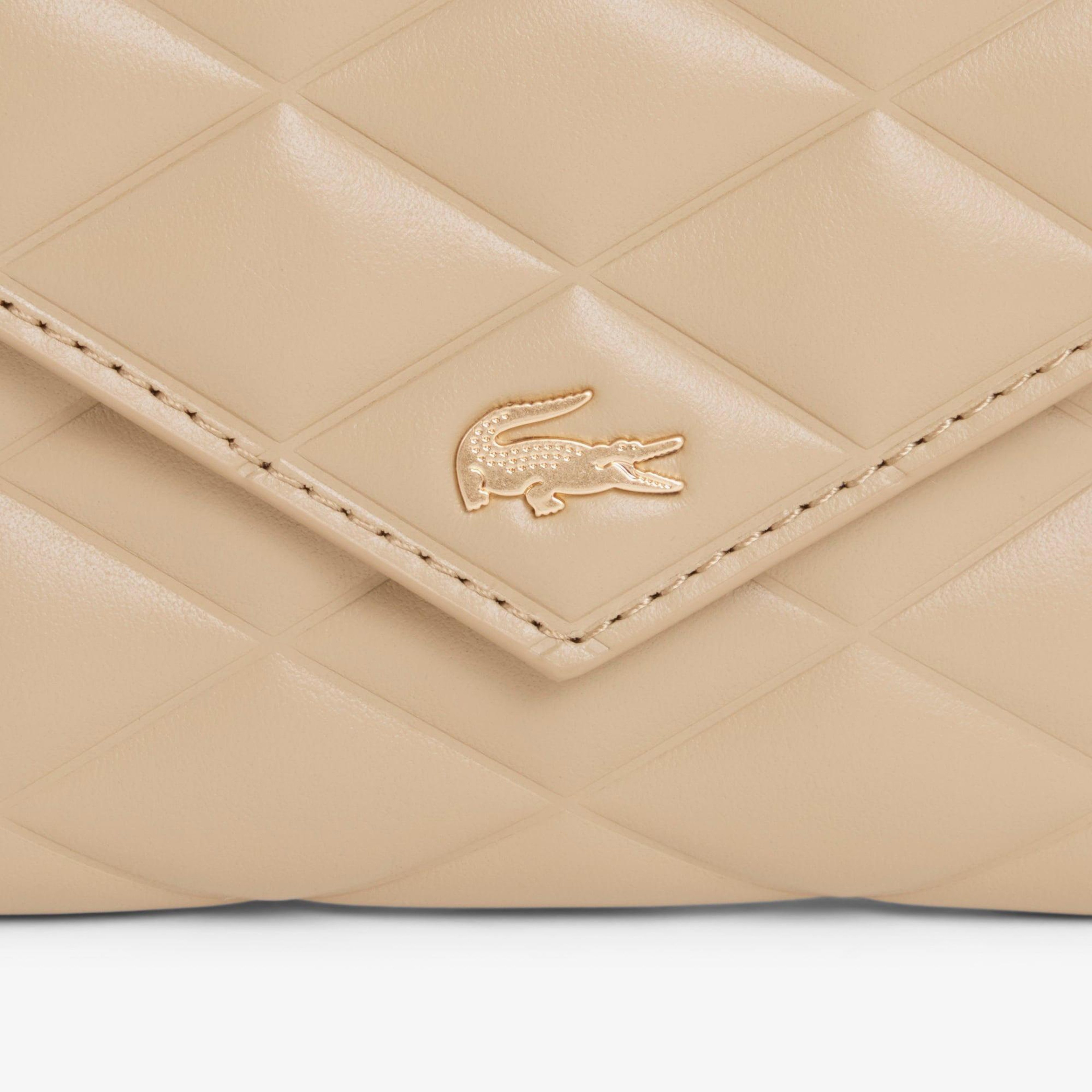 Lacoste Crocodelle Kadın Deri Bej Cüzdan