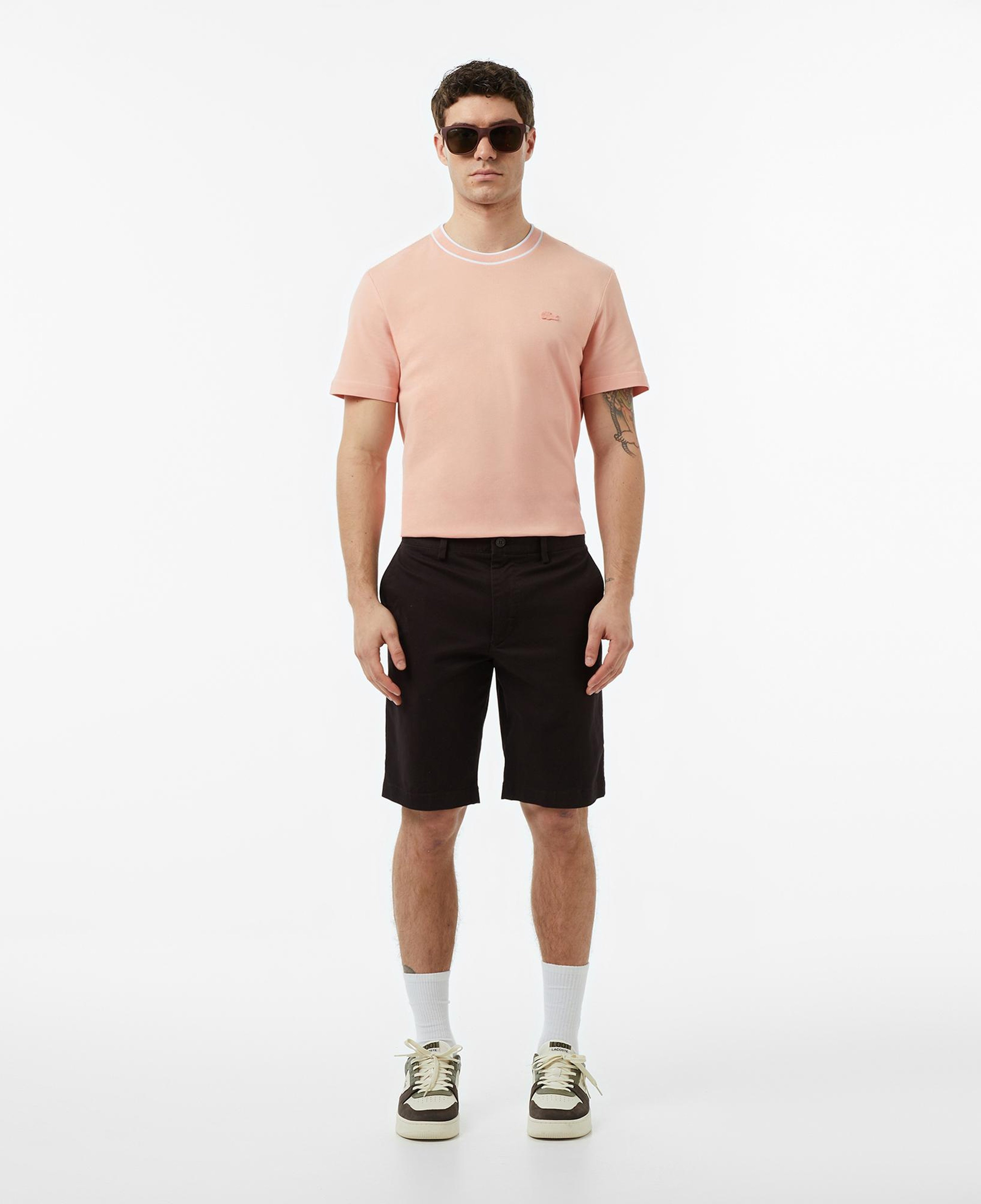 Erkek Slim Fit Koyu Kahverengi Bermuda Şort
