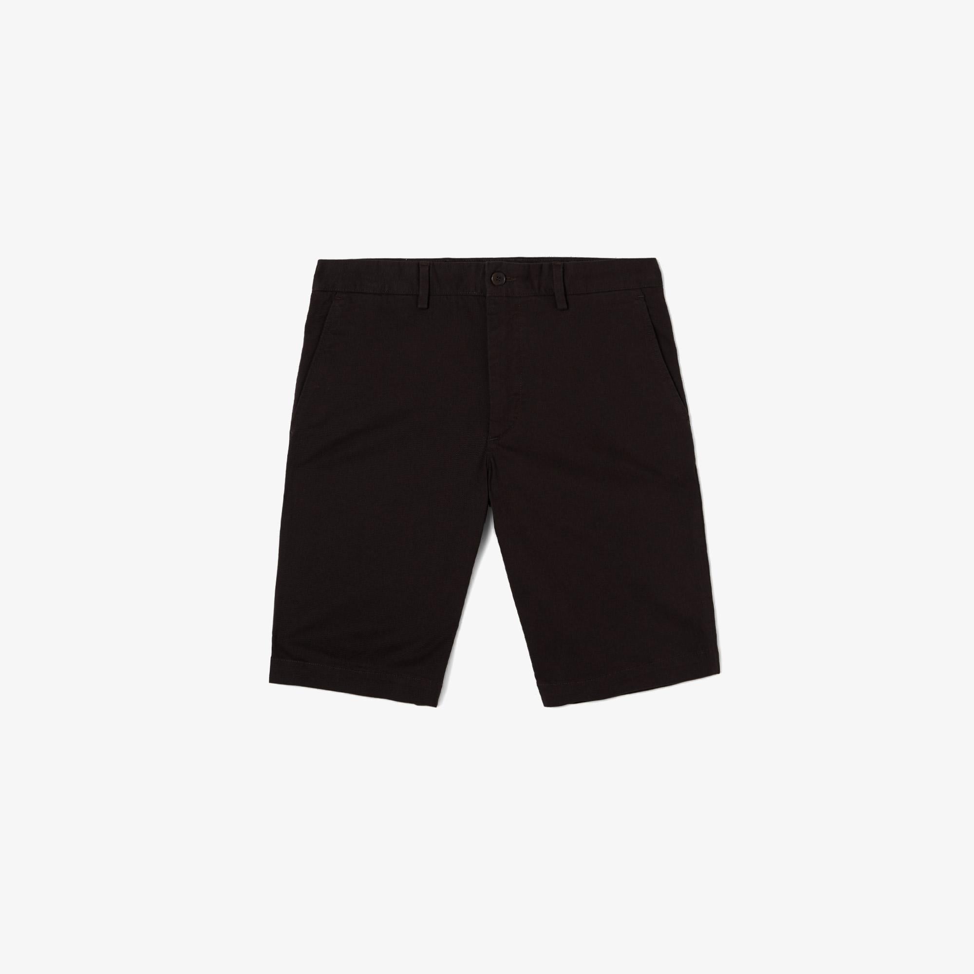 Lacoste Erkek Slim Fit Koyu Kahverengi Bermuda Şort