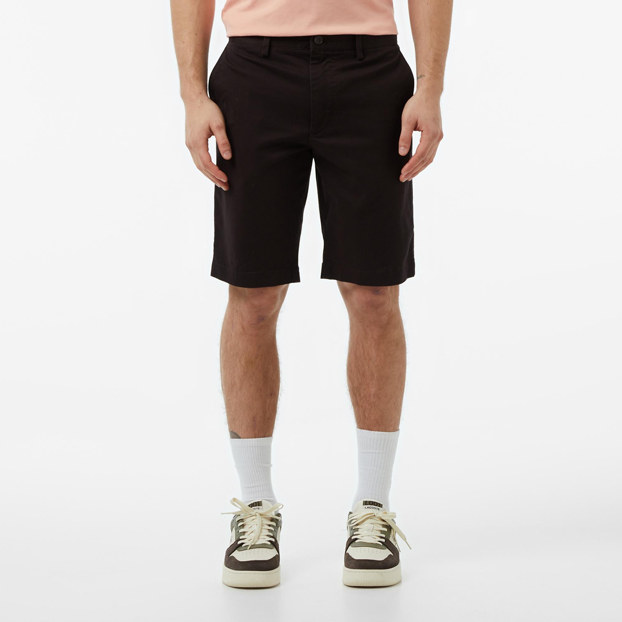 Lacoste Erkek Slim Fit Koyu Kahverengi Bermuda Şort