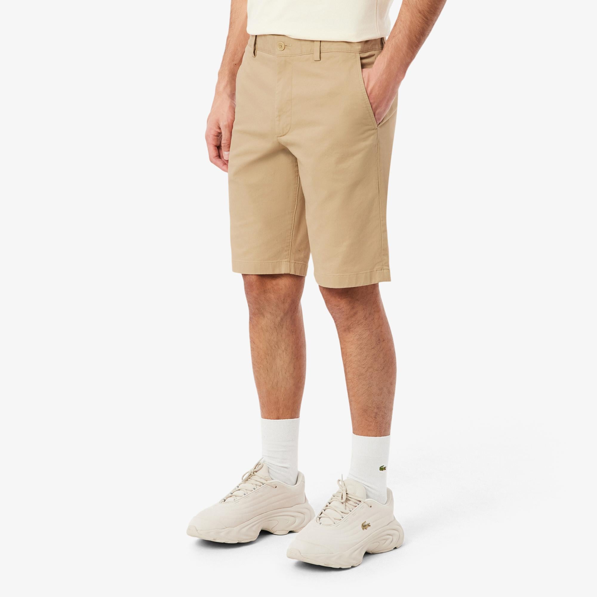 Lacoste Erkek Slim Fit Bej Bermuda Şort