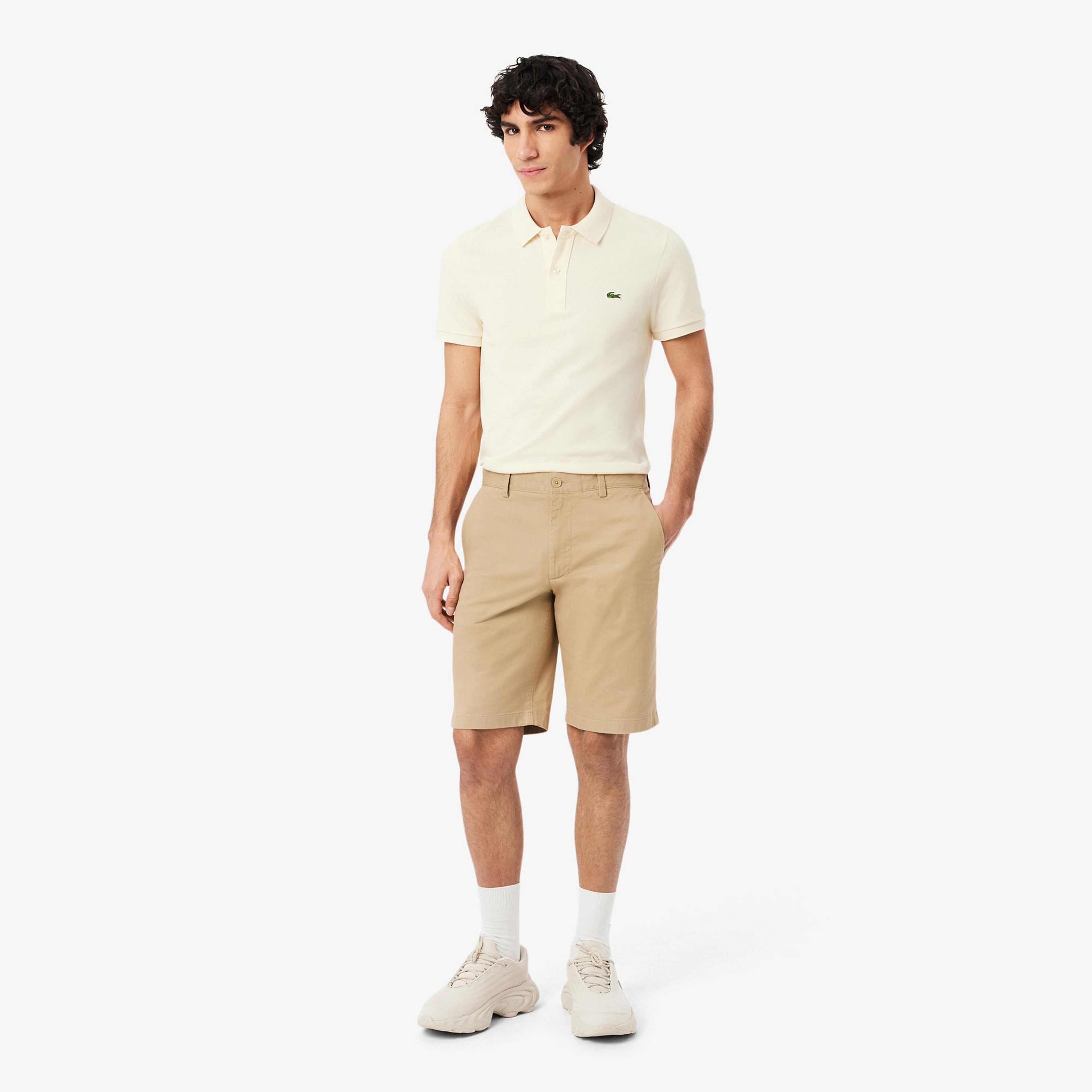 Lacoste Erkek Slim Fit Bej Bermuda Şort