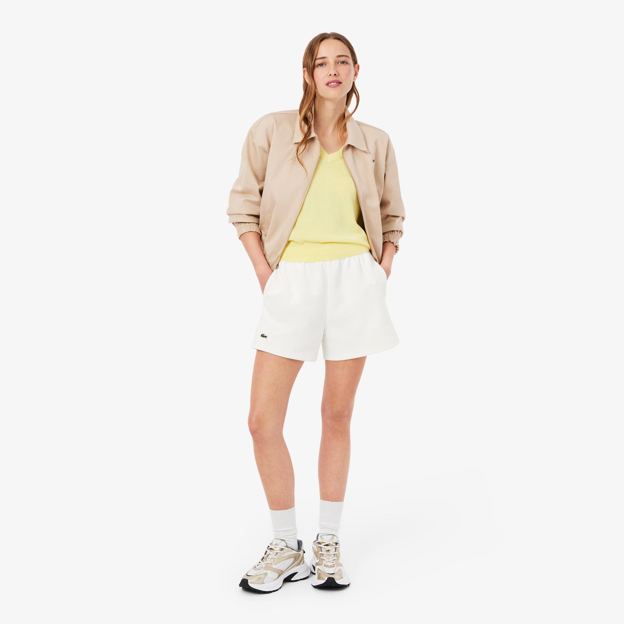 Lacoste Kadın Relaxed Fit Beyaz Şort
