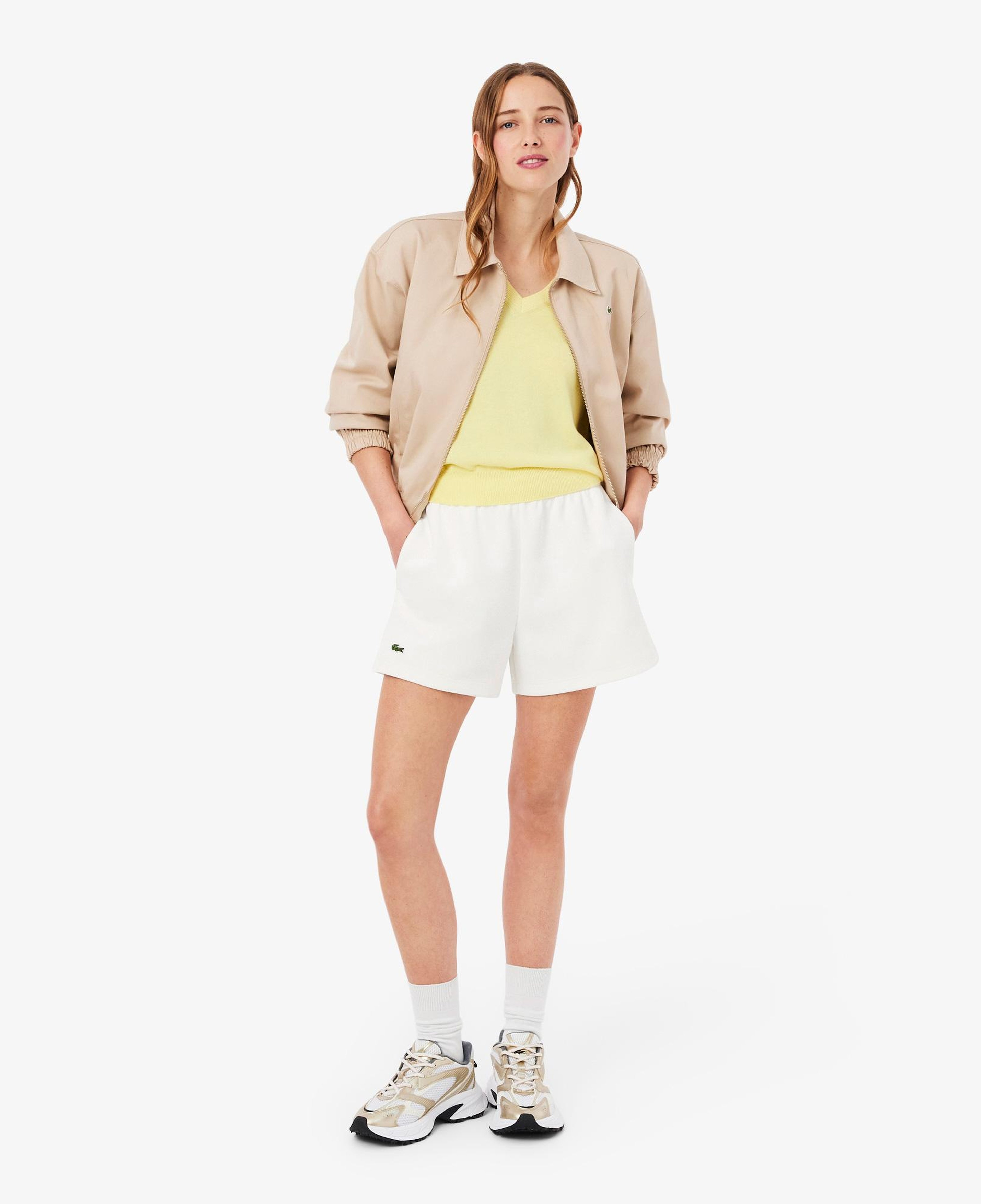 Lacoste Kadın Relaxed Fit Beyaz Şort