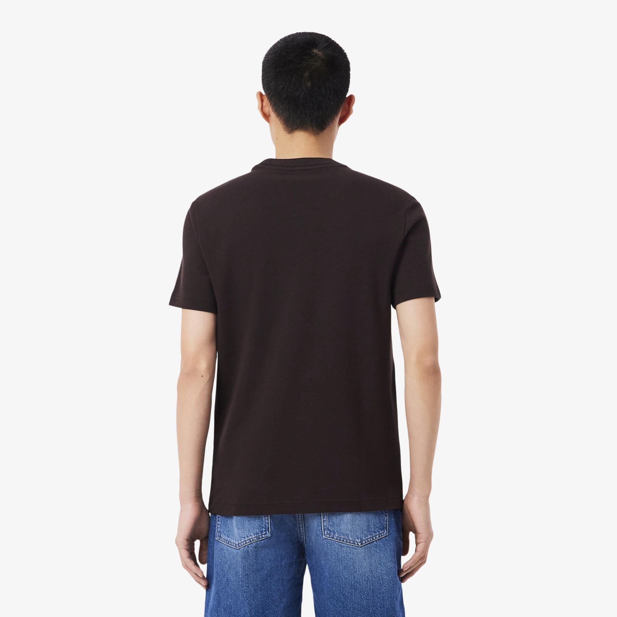 Lacoste Erkek Regular Fit Bisiklet Yaka Kahverengi T-Shirt