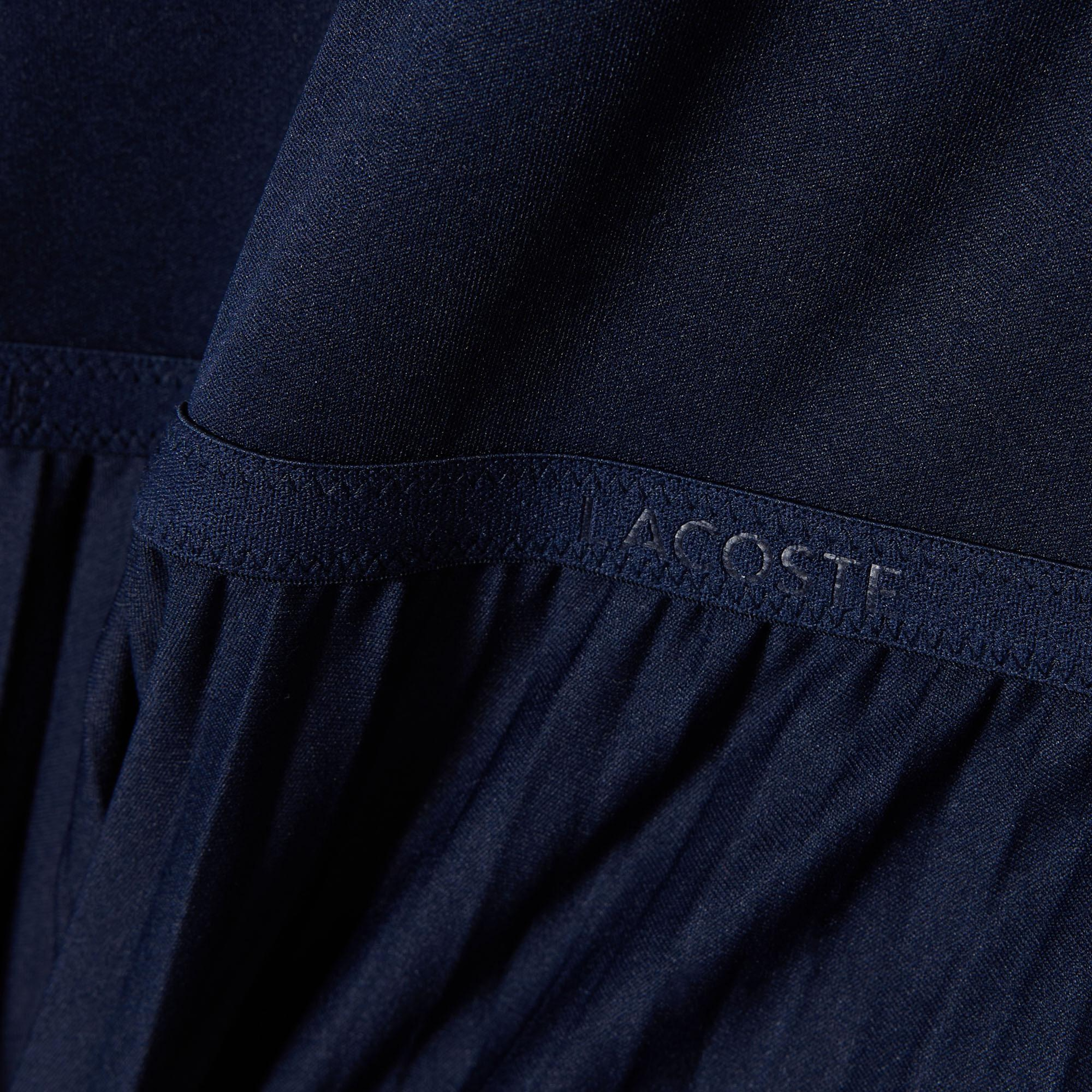 Lacoste Kadın Regular Fit Kolsuz V Yaka Lacivert Elbise