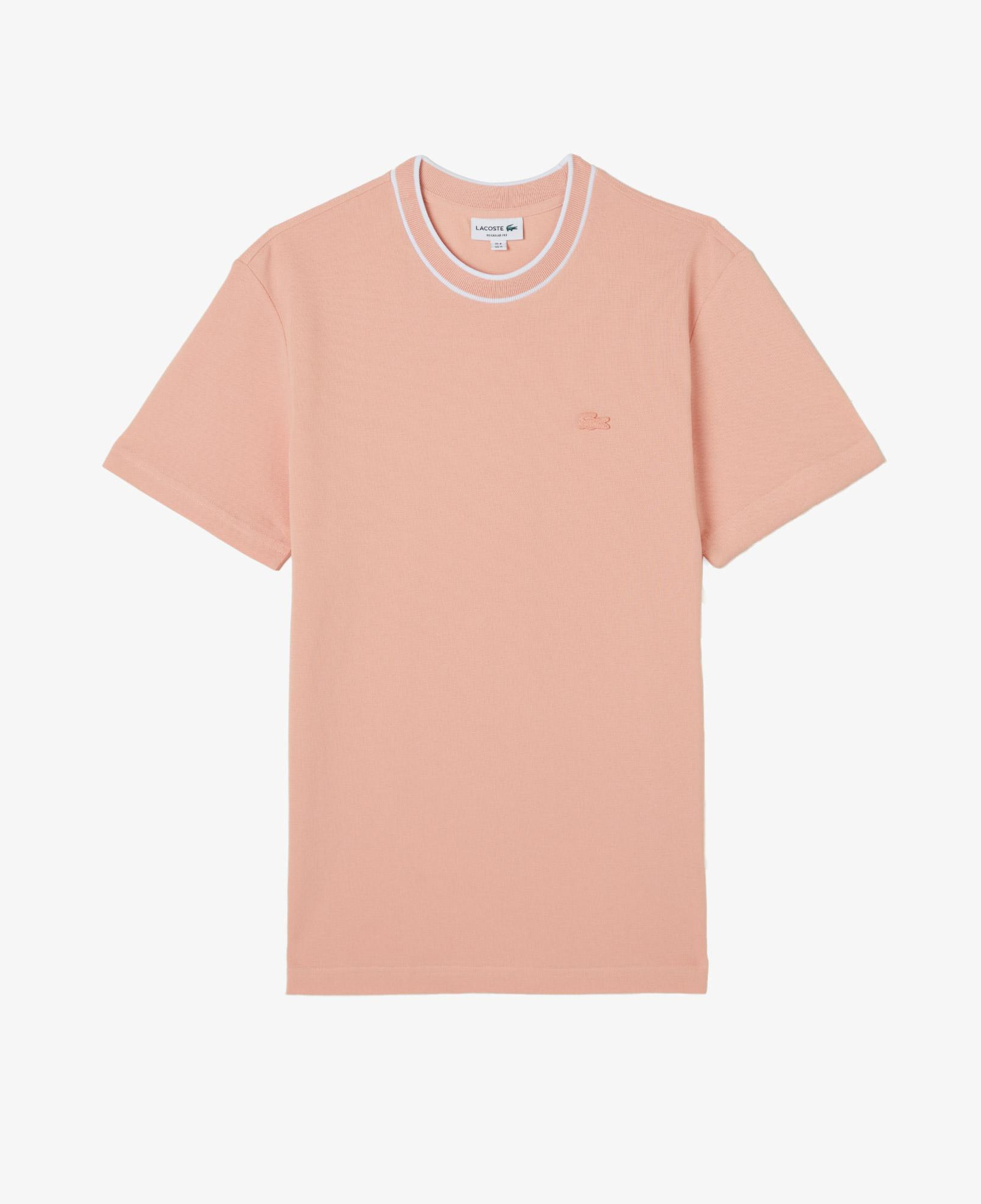 Lacoste Erkek Regular Fit Bisiklet Yaka Pembe T-Shirt
