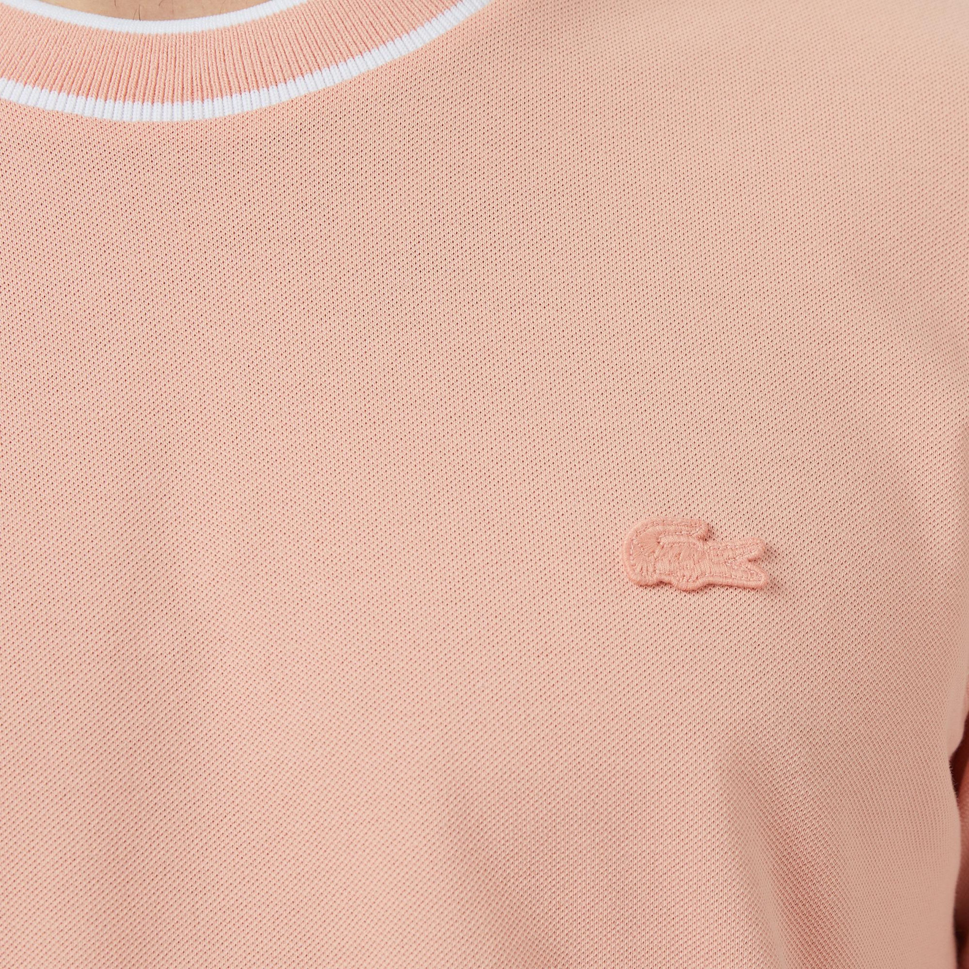 Lacoste Erkek Regular Fit Bisiklet Yaka Pembe T-Shirt