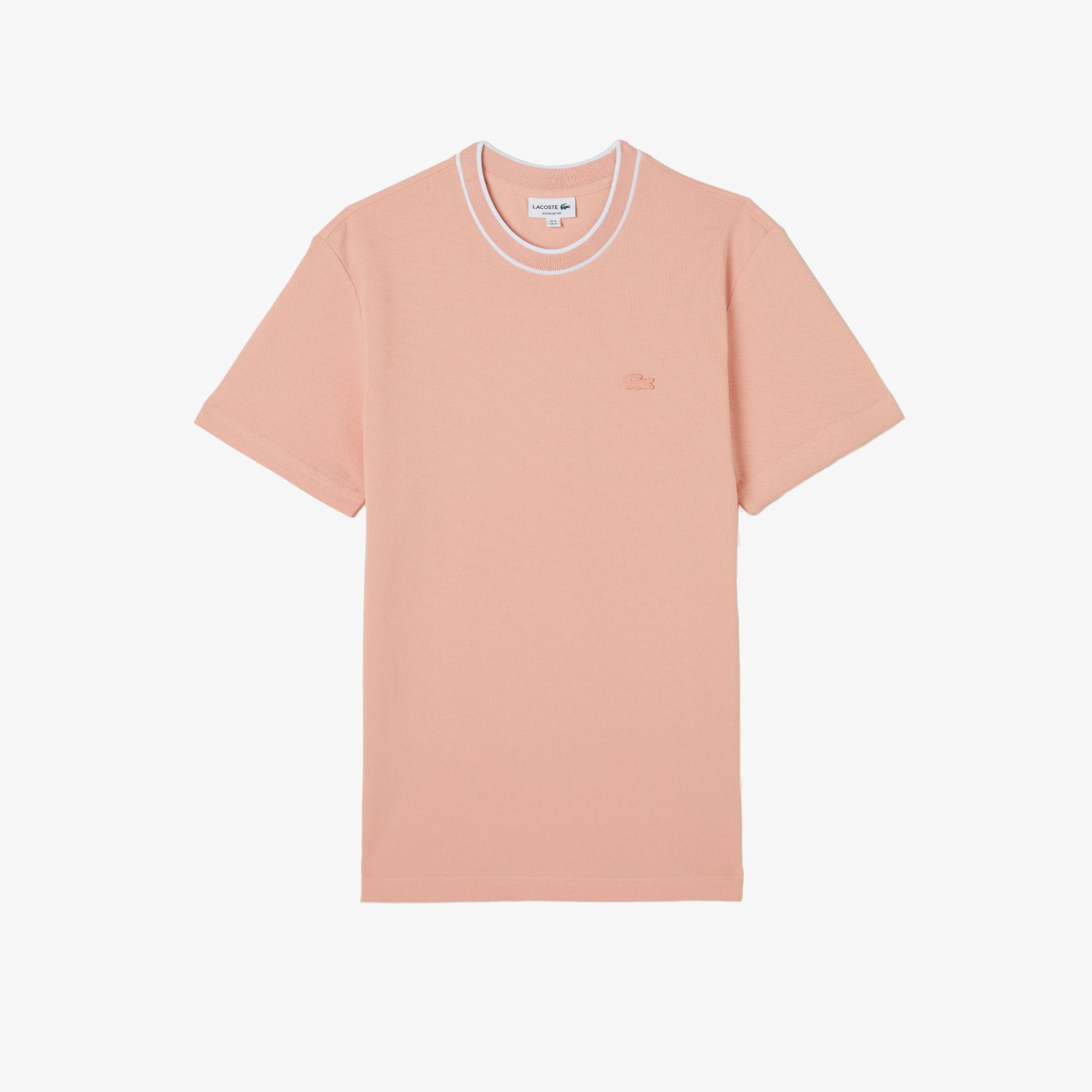 Lacoste Erkek Regular Fit Bisiklet Yaka Pembe T-Shirt