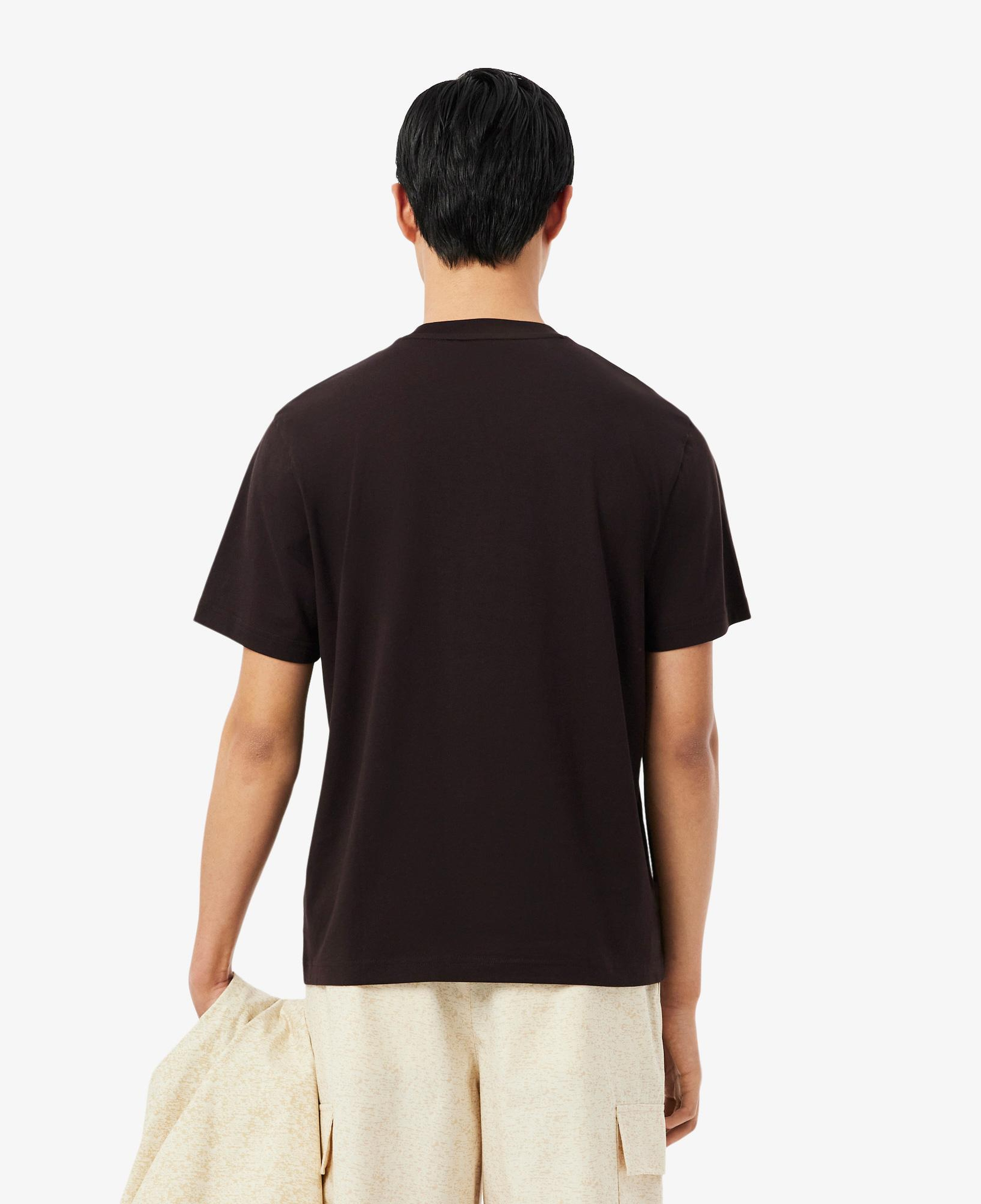 Erkek Classic Fit Bisiklet Yaka Kahverengi T-Shirt