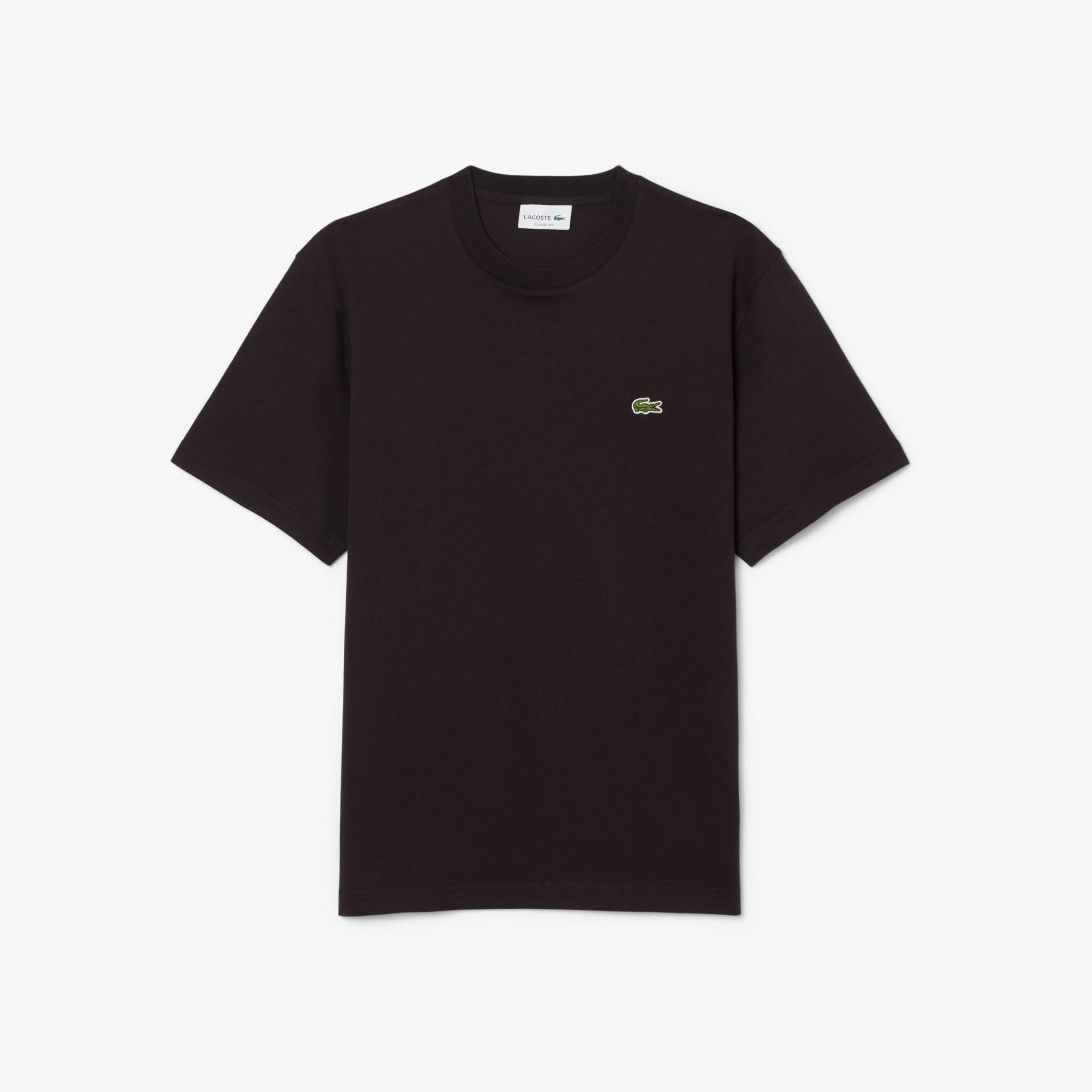 Erkek Classic Fit Bisiklet Yaka Kahverengi T-Shirt