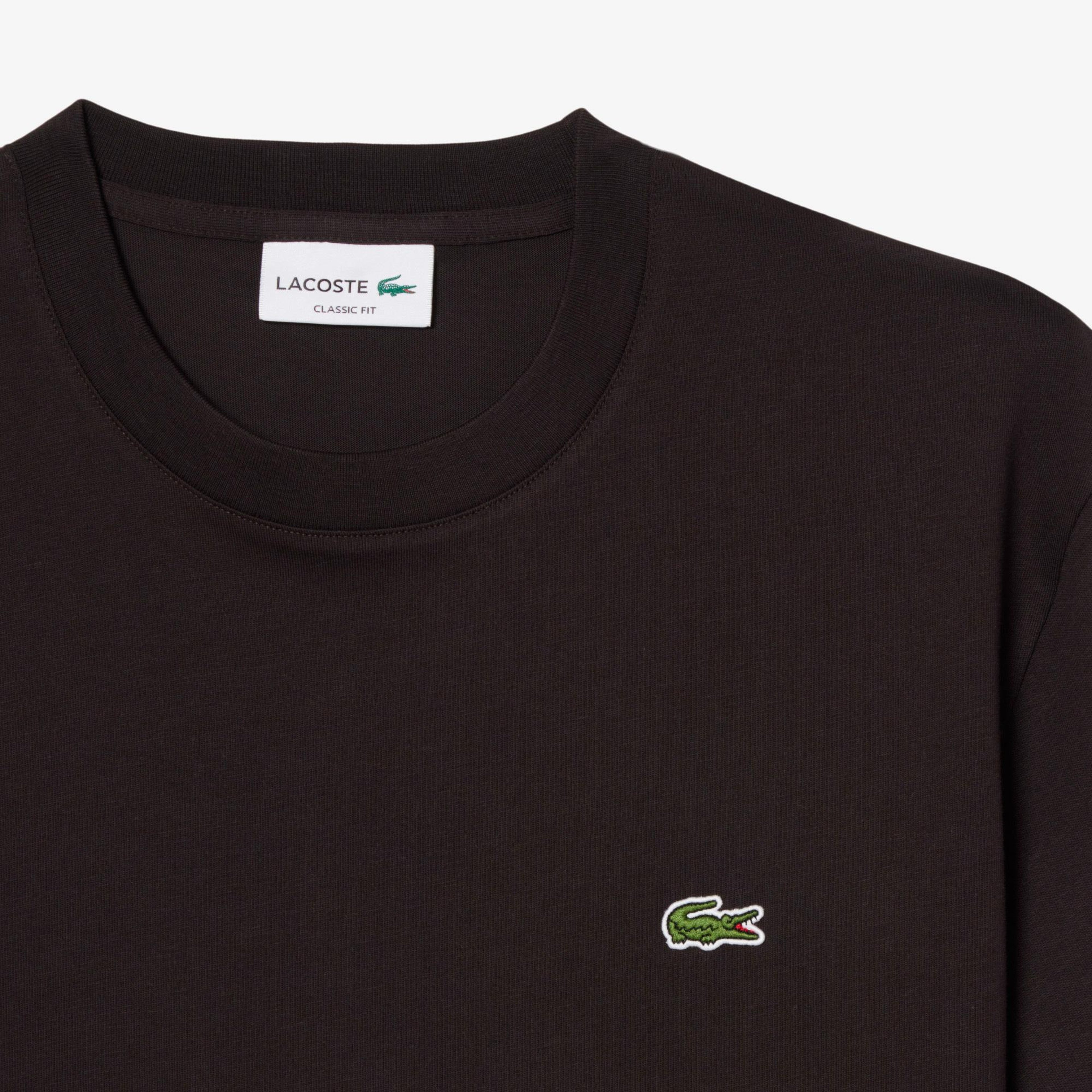Erkek Classic Fit Bisiklet Yaka Kahverengi T-Shirt