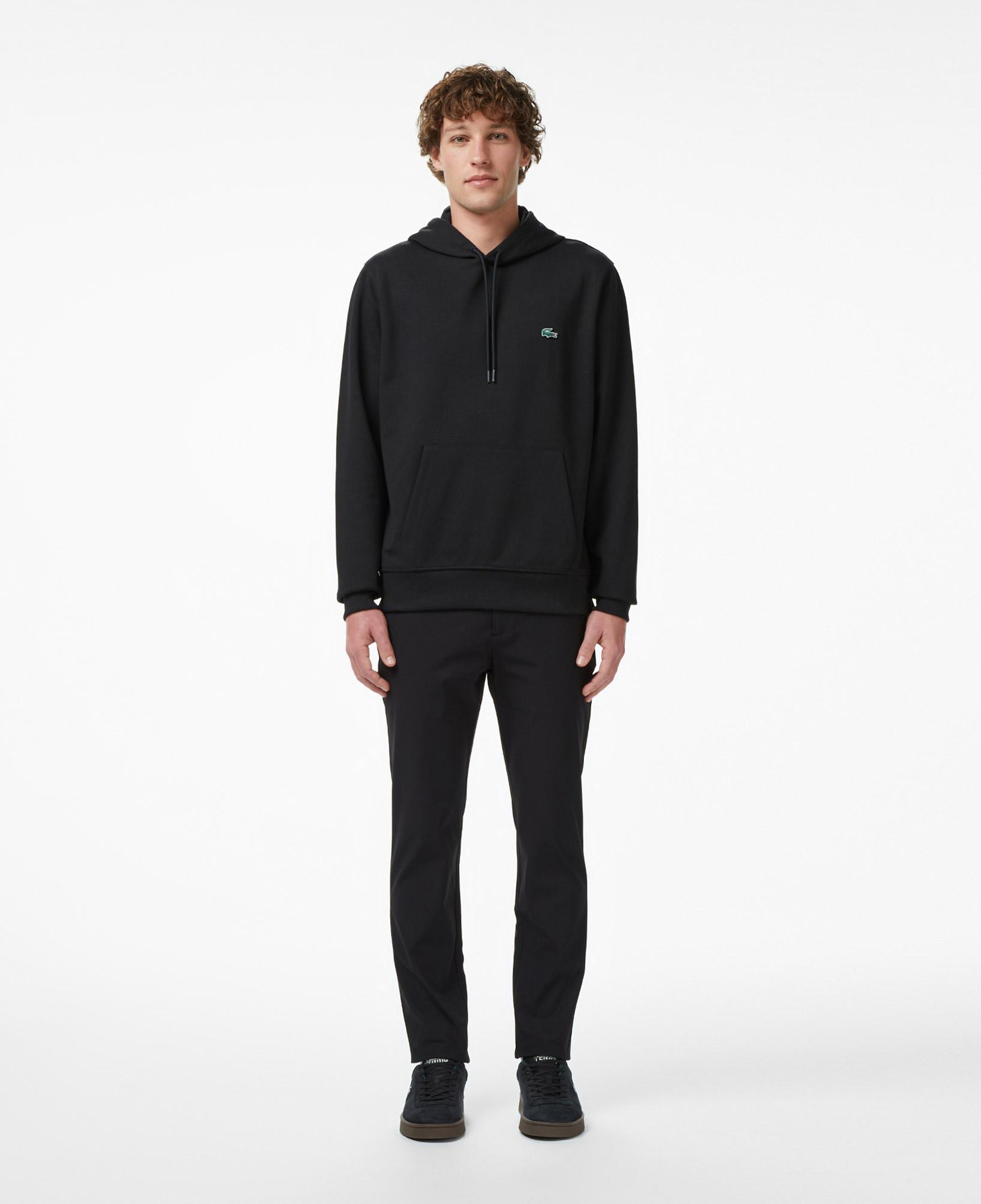 Lacoste Erkek Classic Fit Kapüşonlu Siyah Sweatshirt