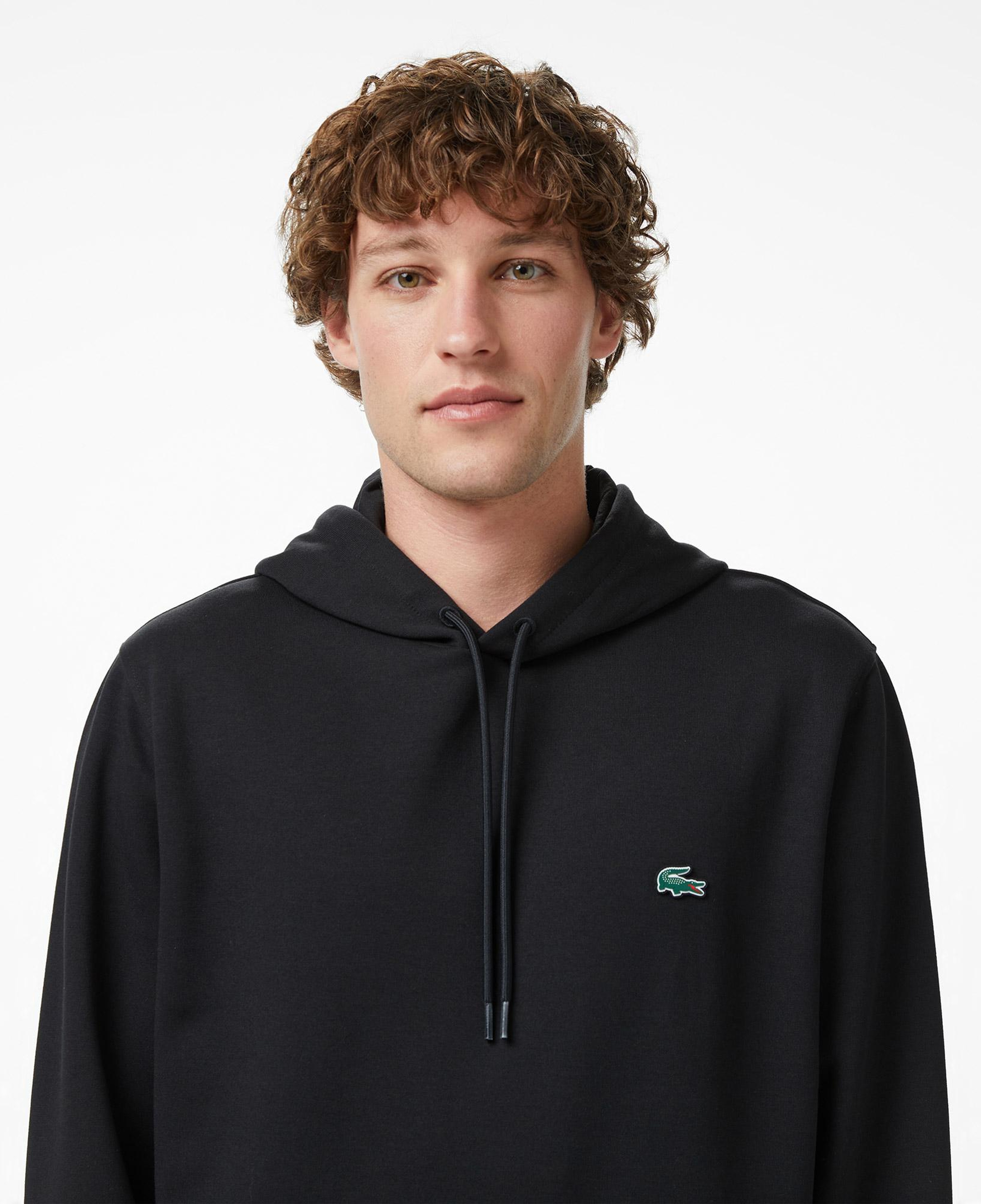 Lacoste Erkek Classic Fit Kapüşonlu Siyah Sweatshirt
