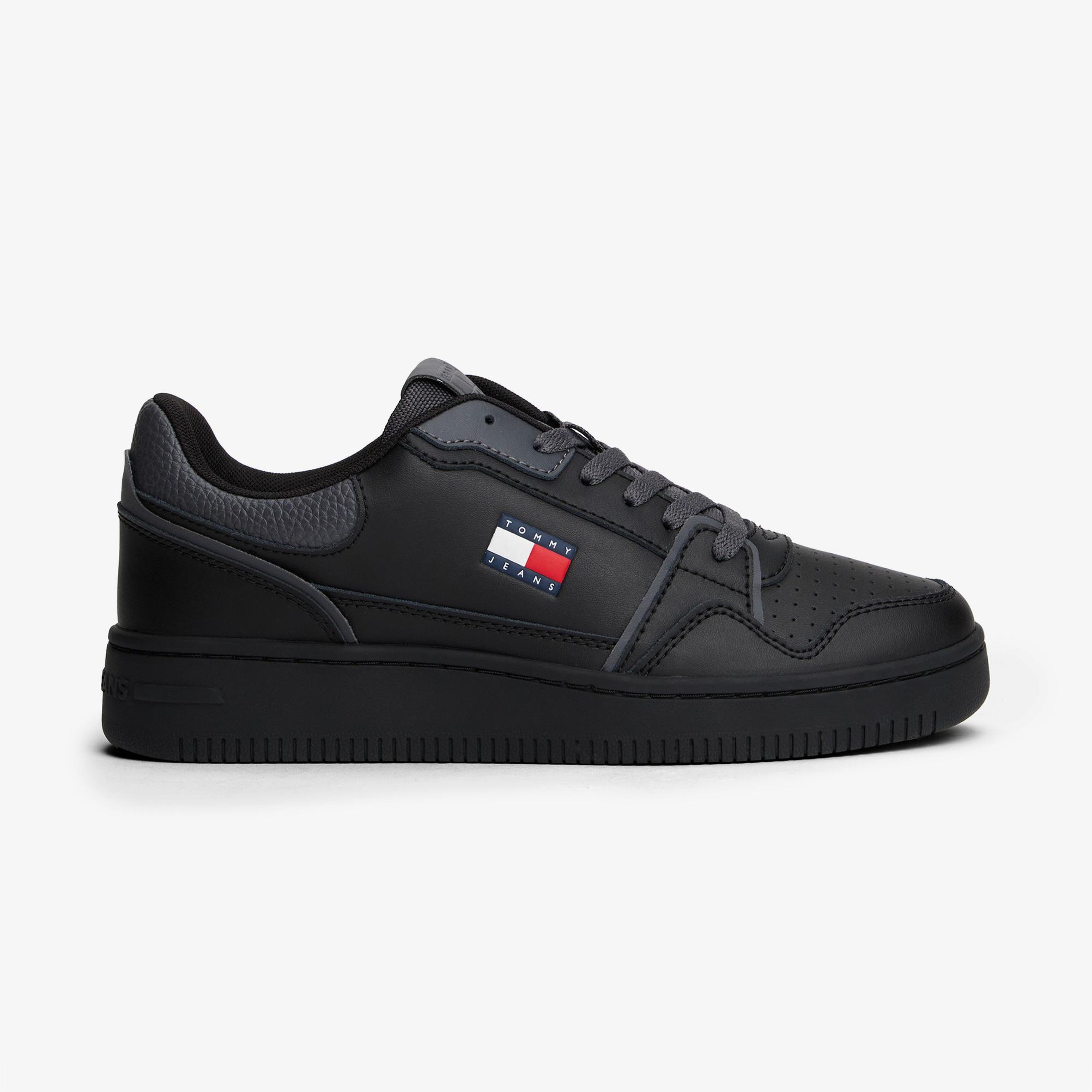 Tommy Jeans Retro Basket Kadın Siyah Spor Ayakkabı