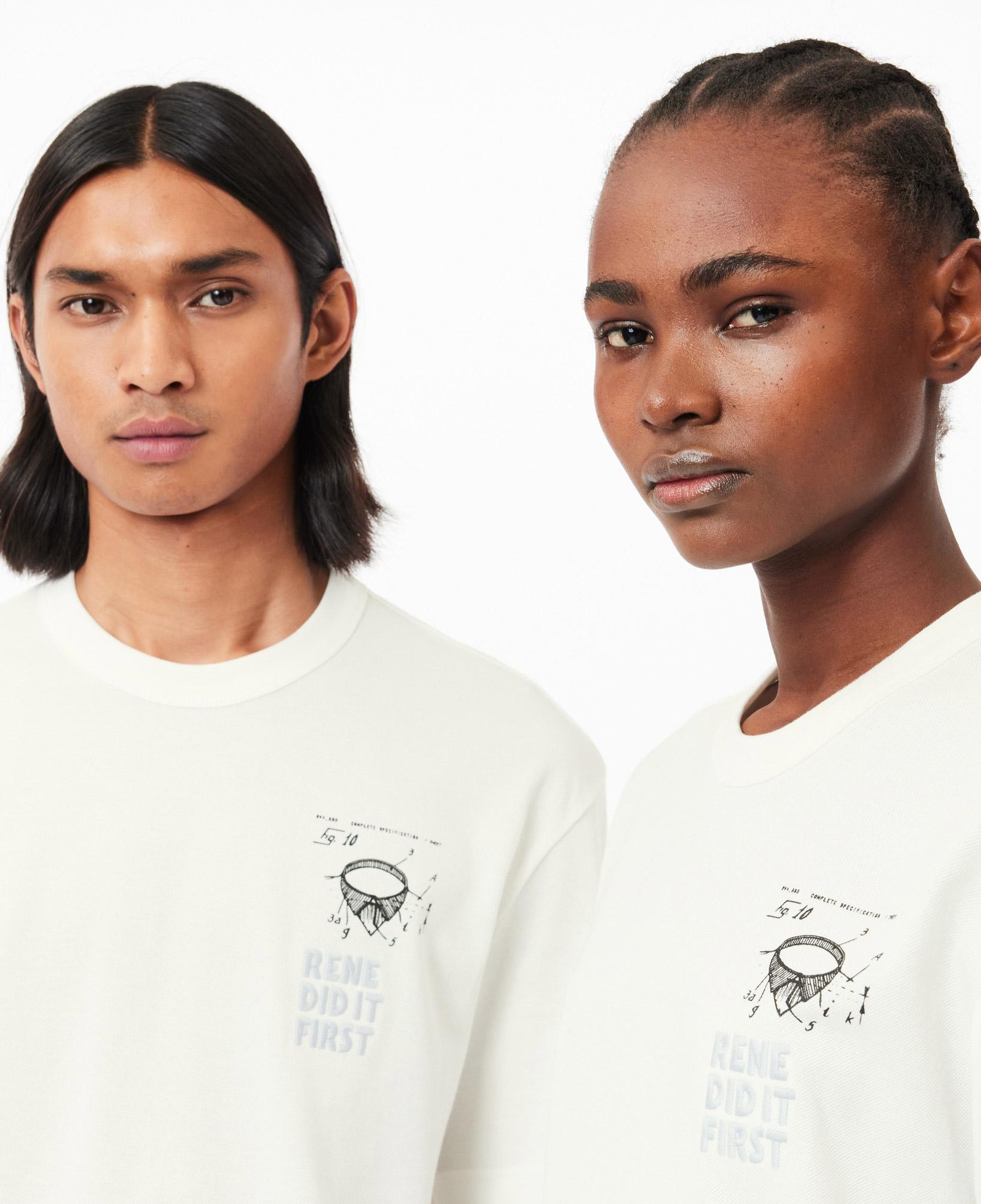 Lacoste Bisiklet Yaka Baskılı Erkek Beyaz T-Shirt
