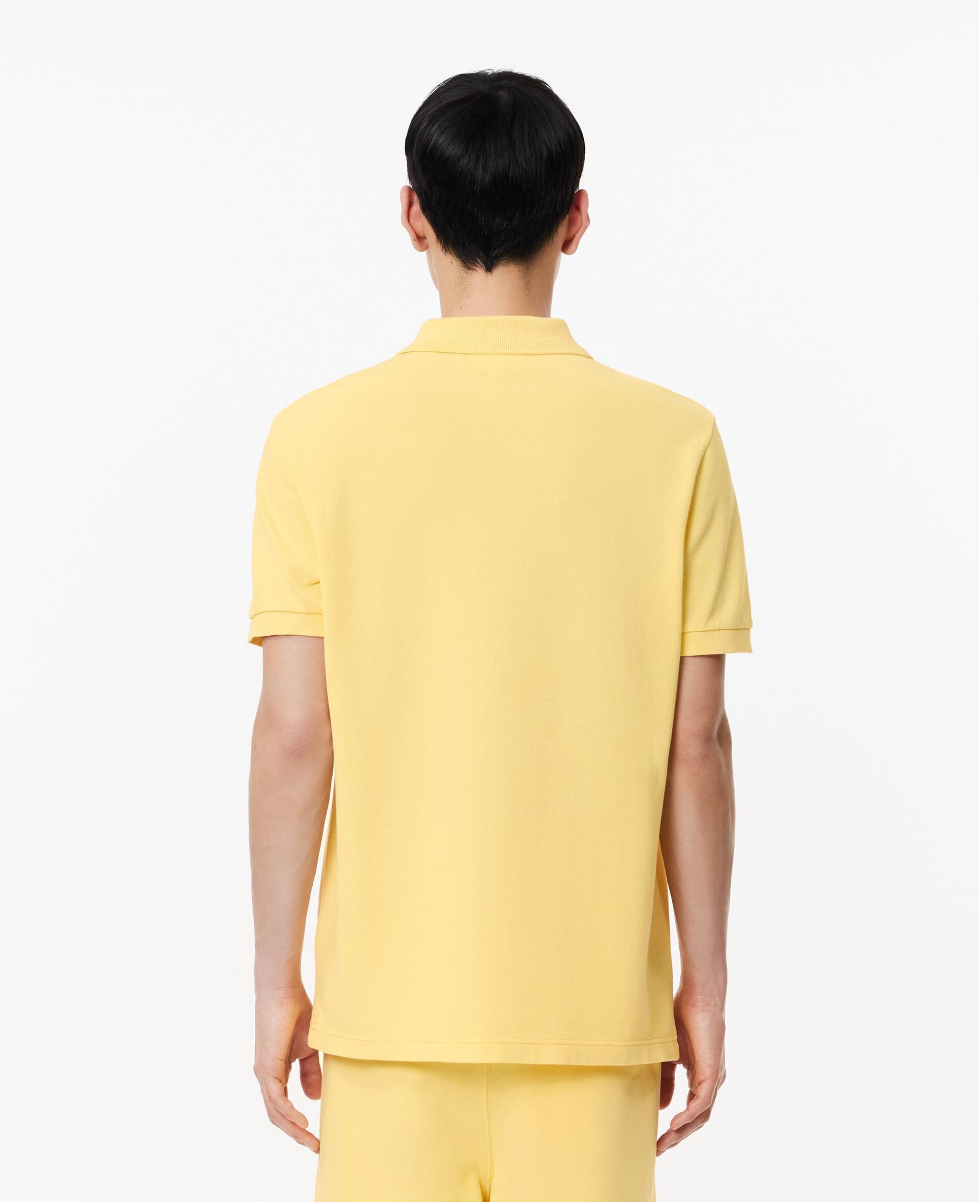 Erkek Regular Fit Baskılı Sarı Polo