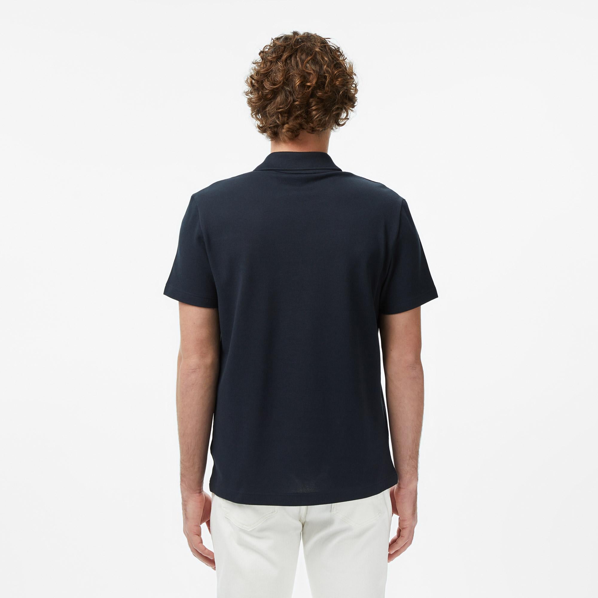Lacoste Erkek Regular Fit Renk Bloklu Koyu Gri Polo