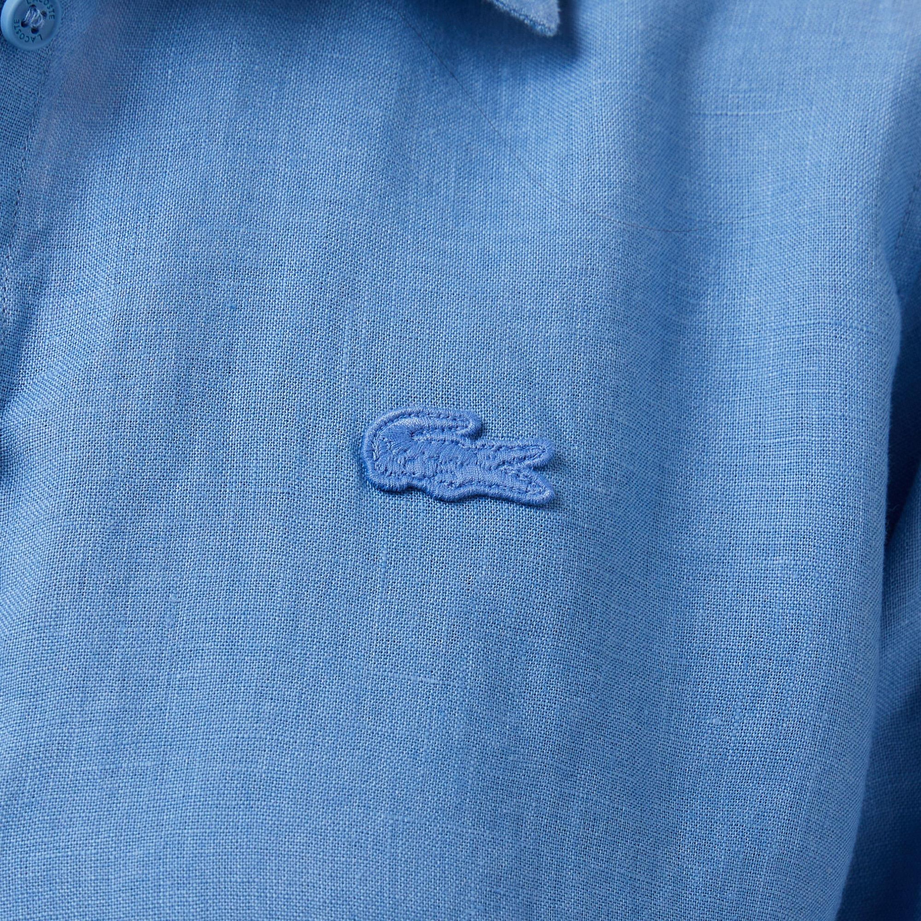 Lacoste Kadın Relaxed Fit Mavi Gömlek