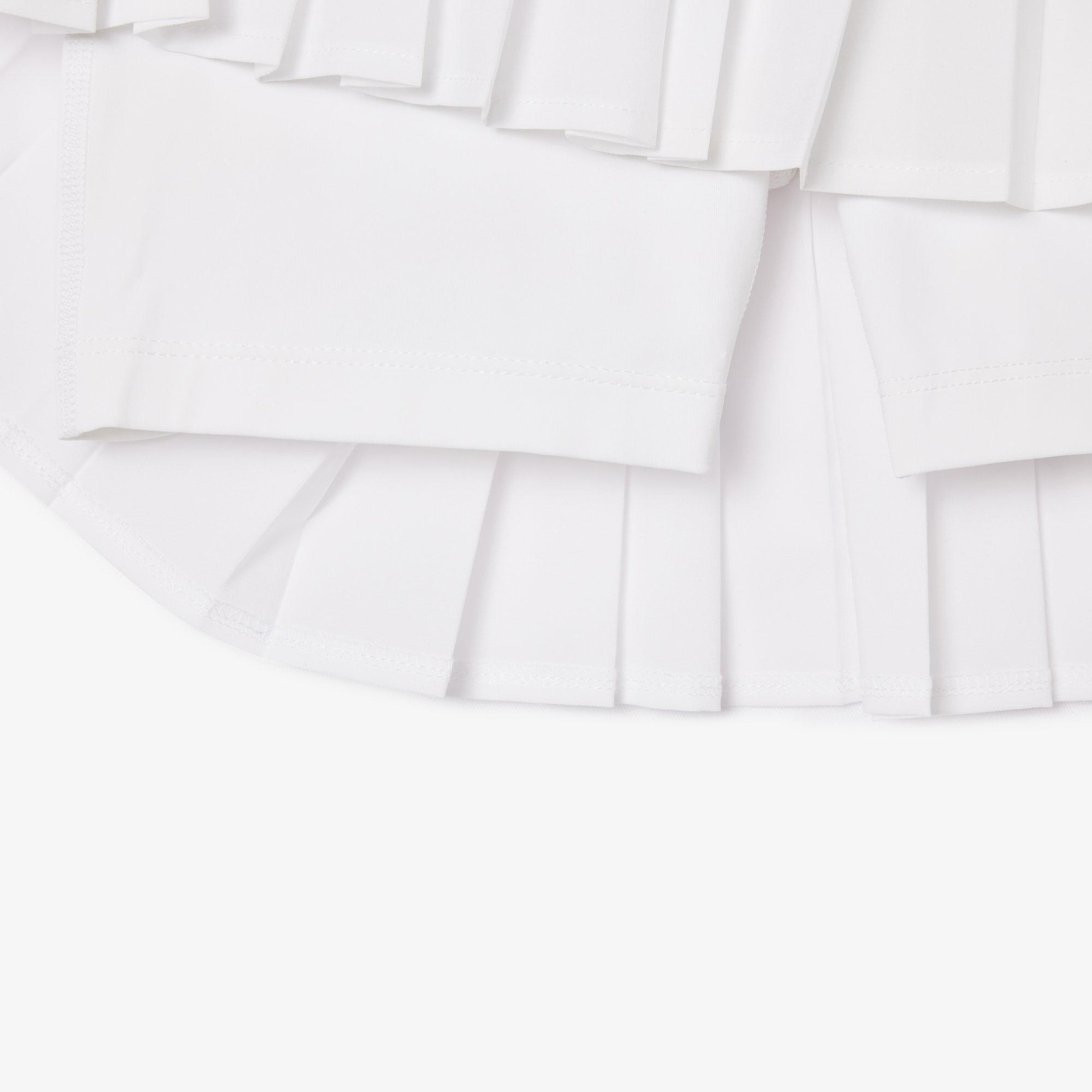 Lacoste Kız Çocuk Pileli Beyaz Etek