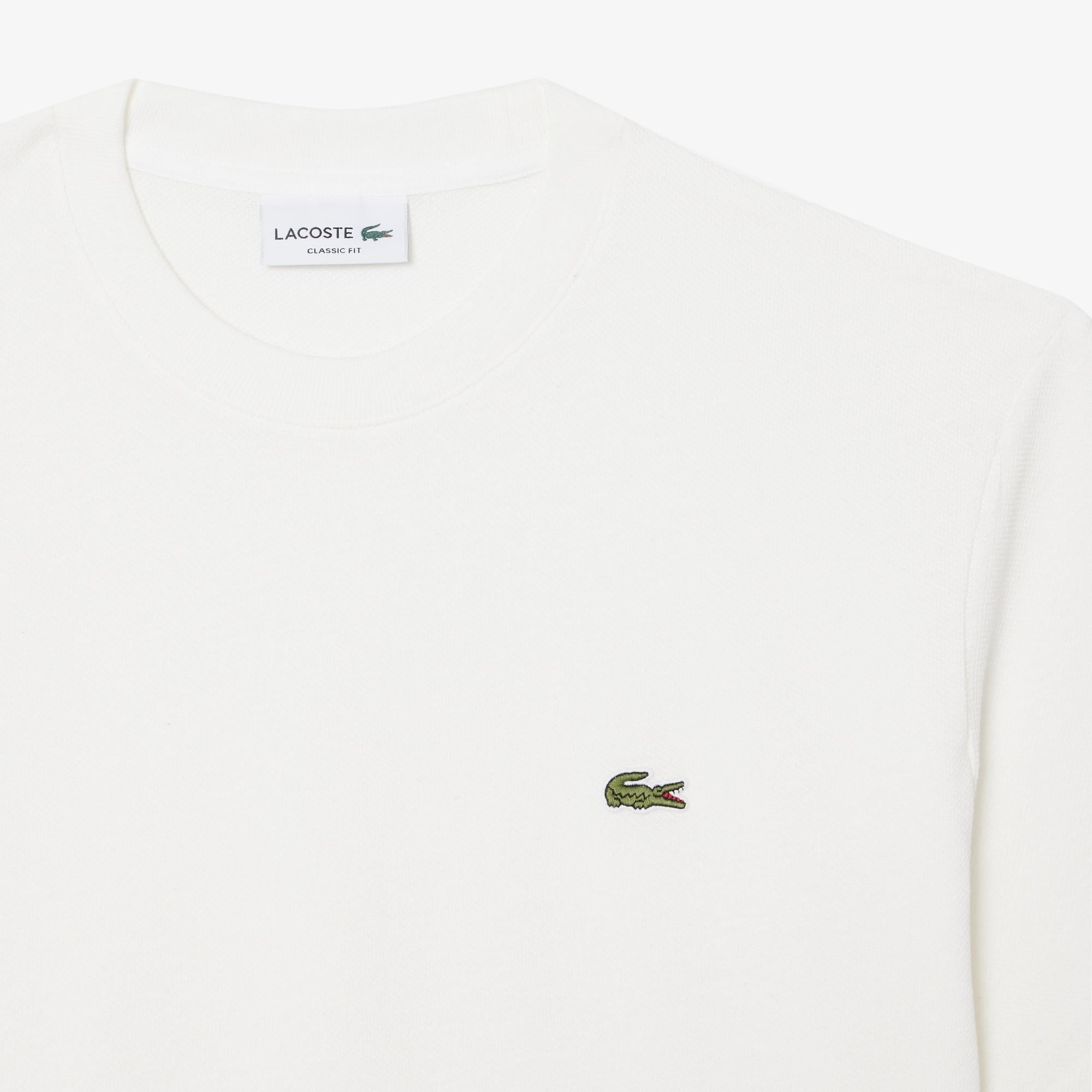 Lacoste Erkek Classic Fit Bisiklet Yaka Beyaz T-Shirt