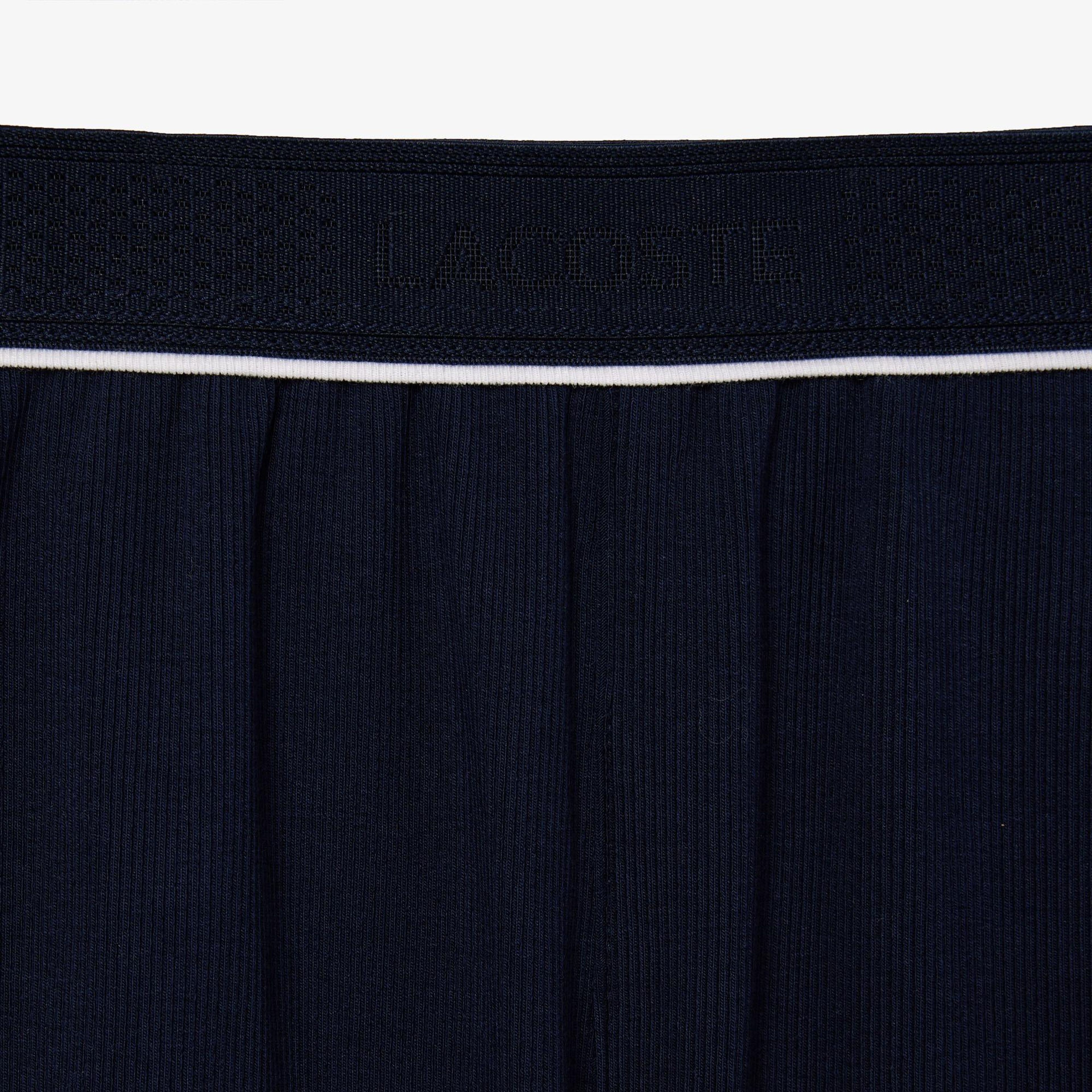 Lacoste Kadın Kolsuz Bisiklet Yaka Lacivert Pijama Takımı
