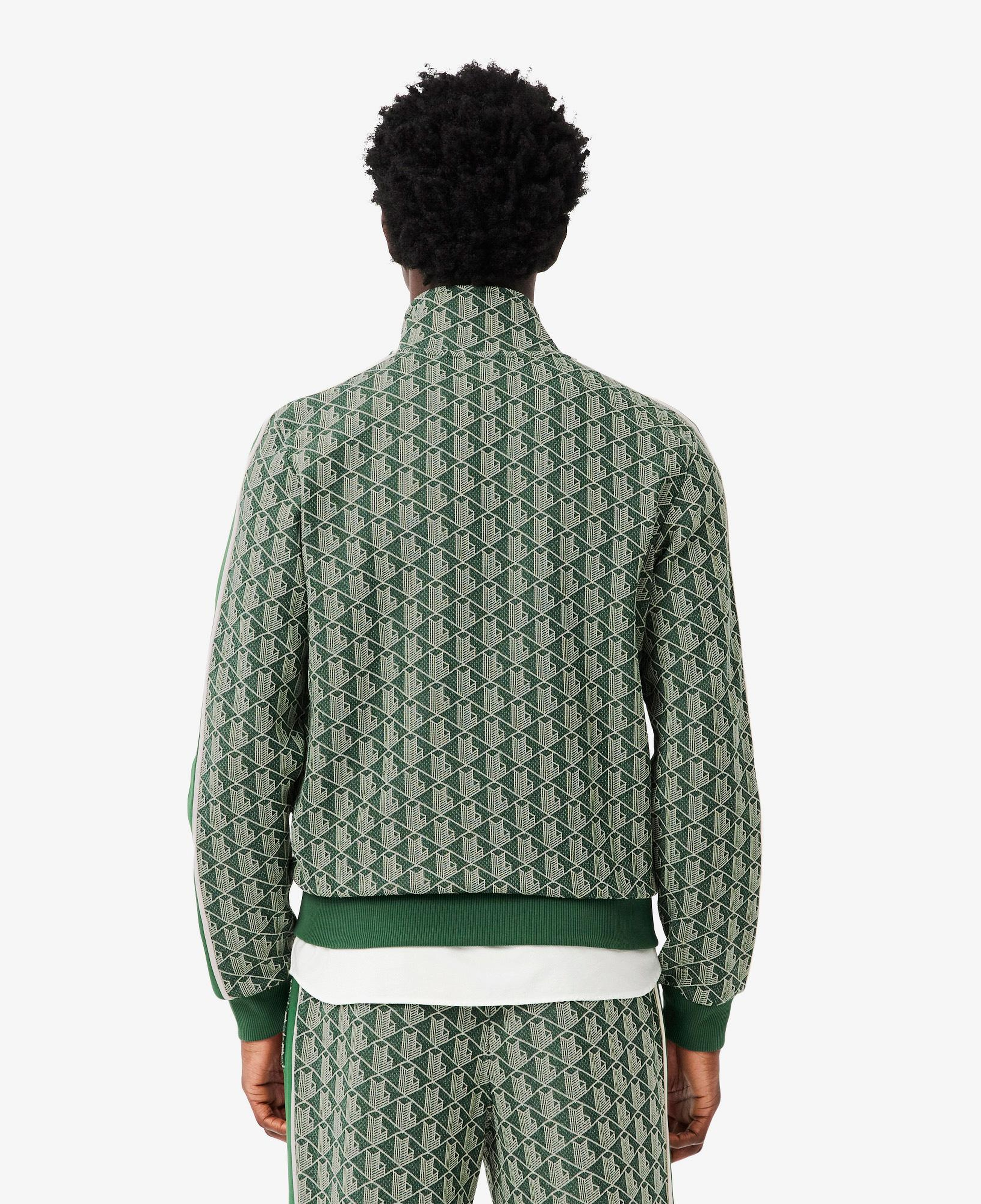 Lacoste Erkek Regular Fit Dik Yaka Monogram Yeşil Sweatshirt