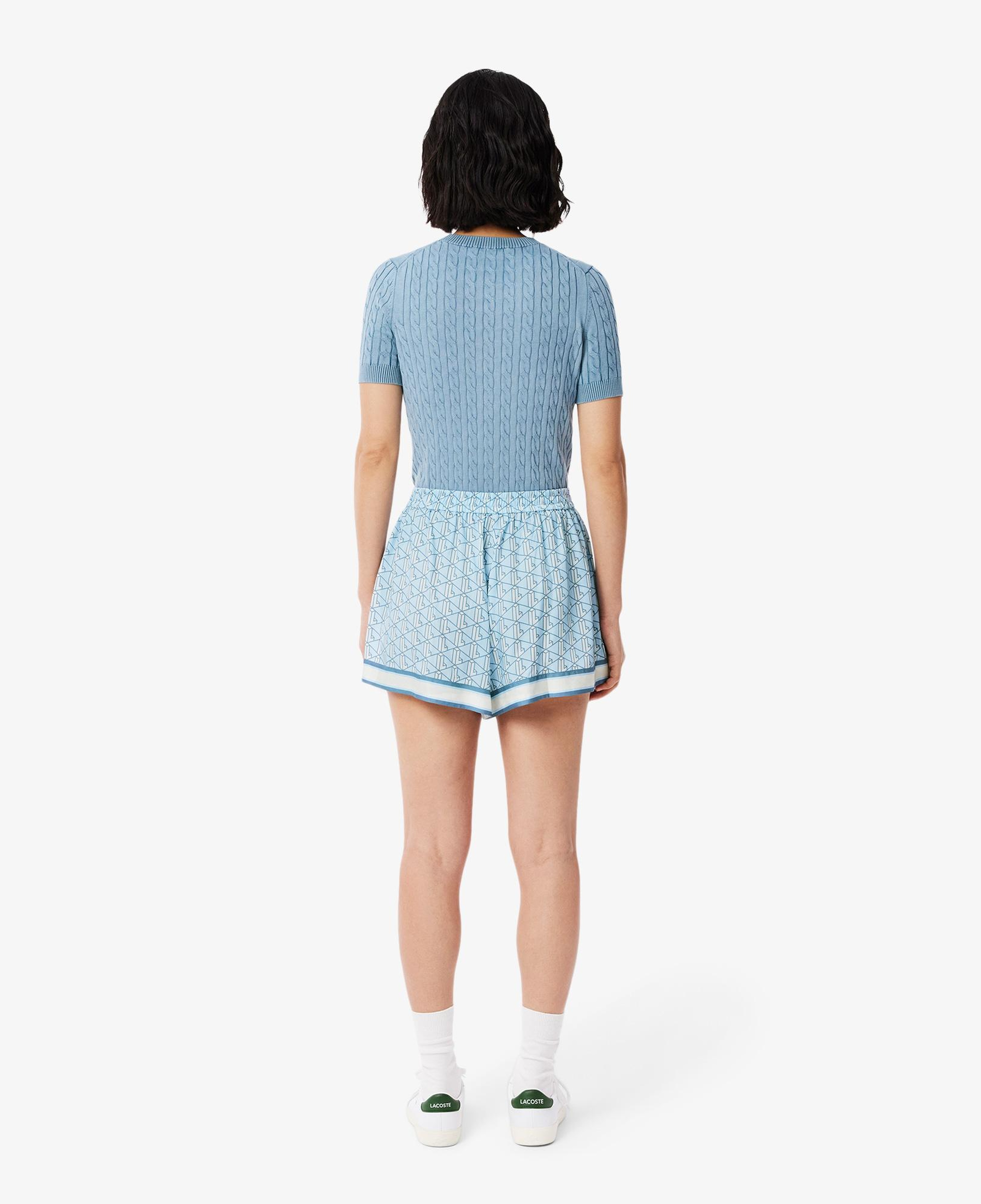 Lacoste Monogram Kadın Mavi Şort