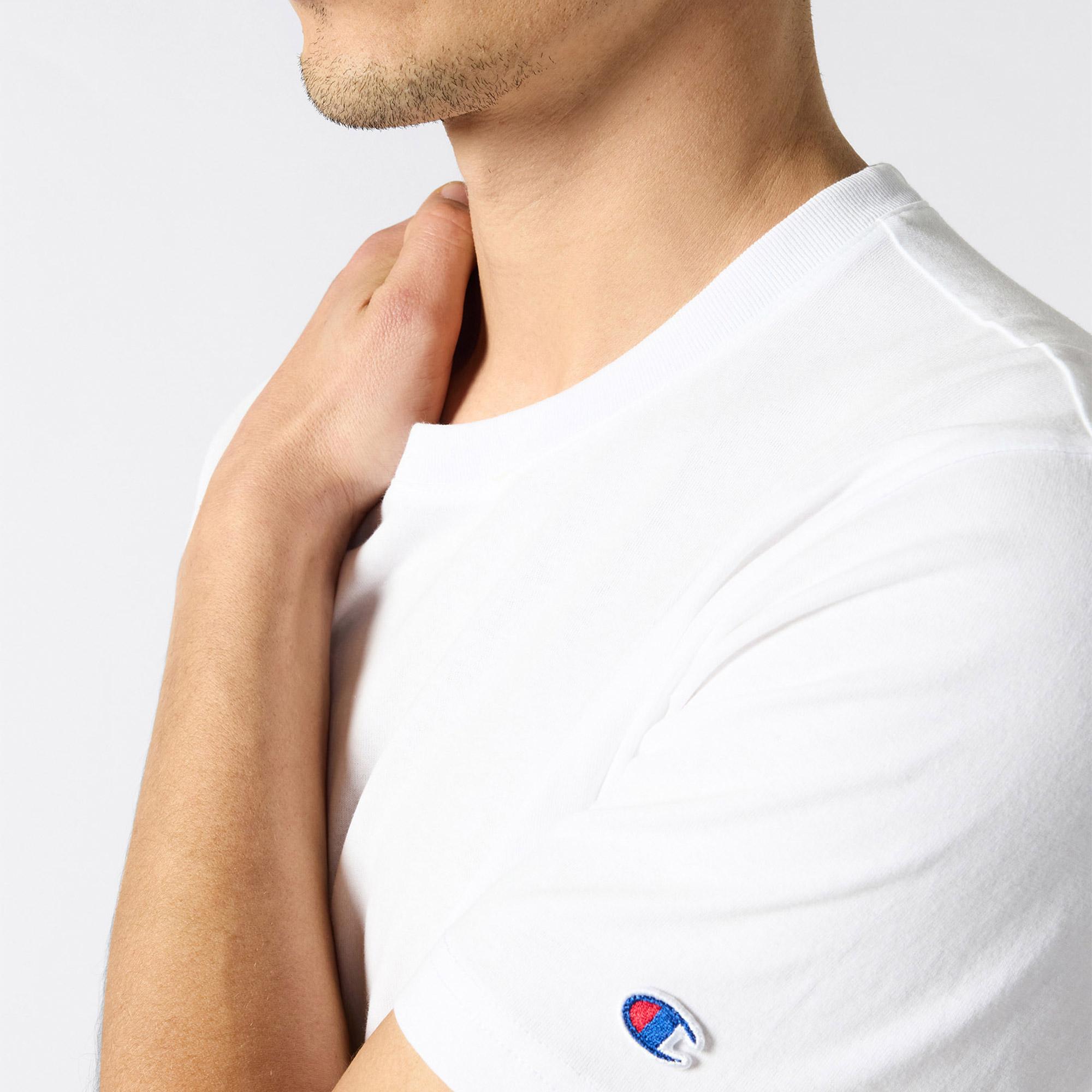 Champion Relaxed Fit Erkek Beyaz T-Shirt