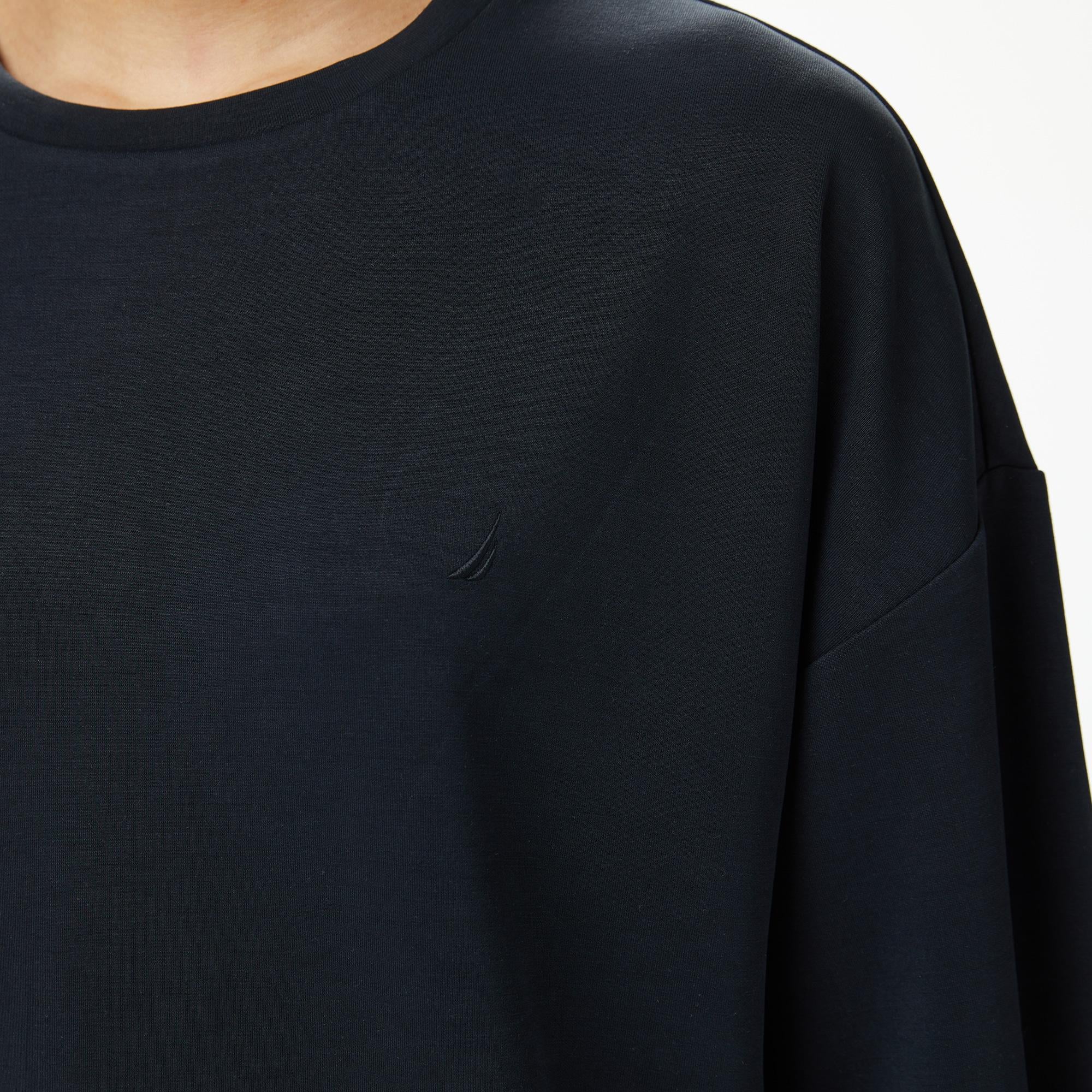 Nautica Kadın Siyah Oversize Fit T-Shirt