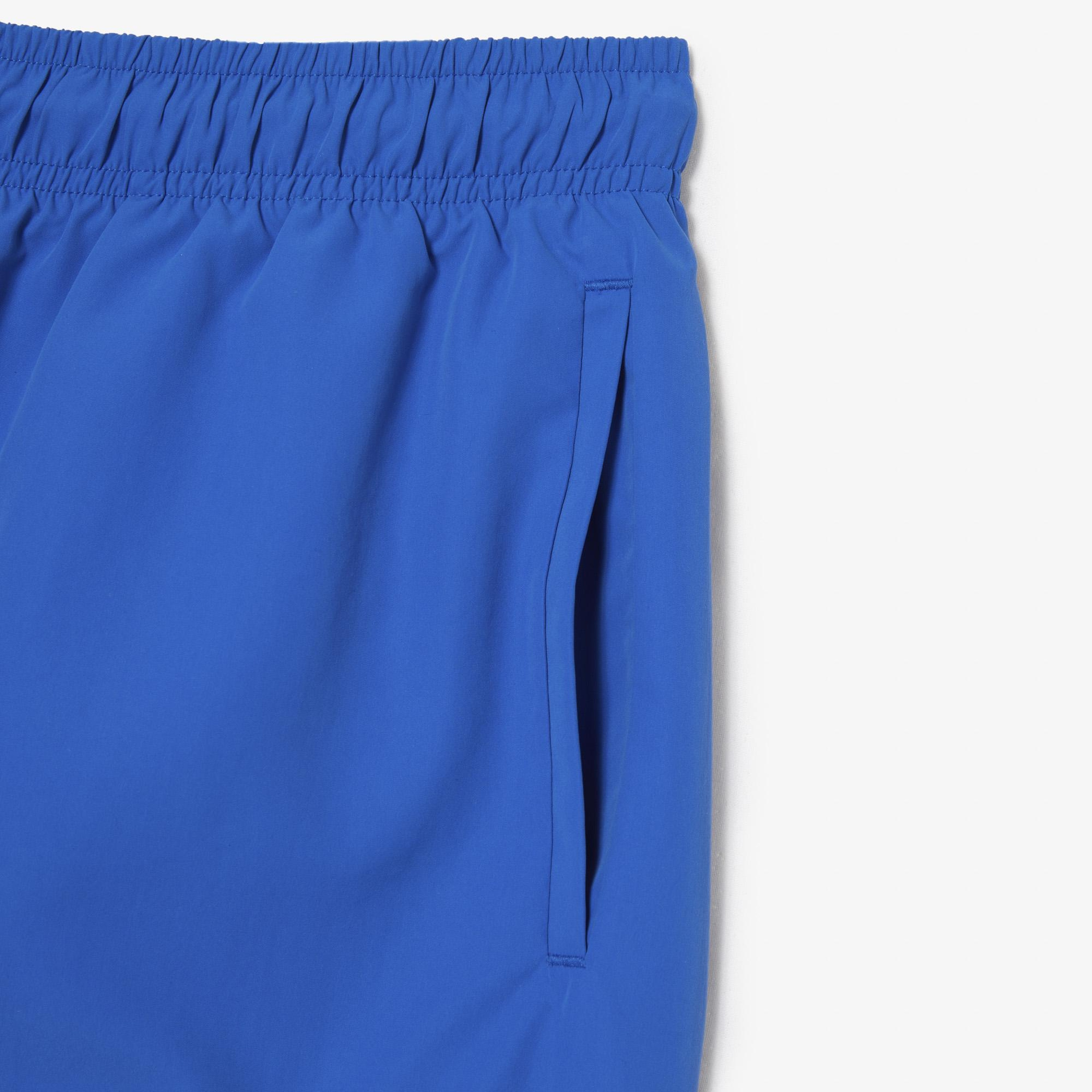 Lacoste Heritage Erkek Baskılı Mavi Deniz Şortu