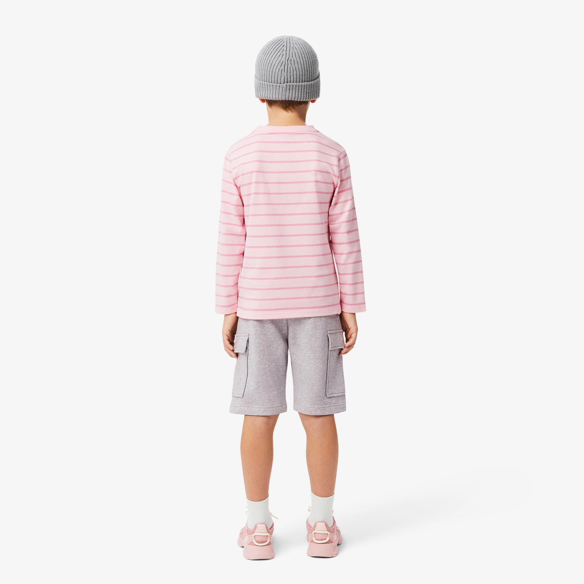 Lacoste Cotton Fleece Cargo Çocuk Gri Şort
